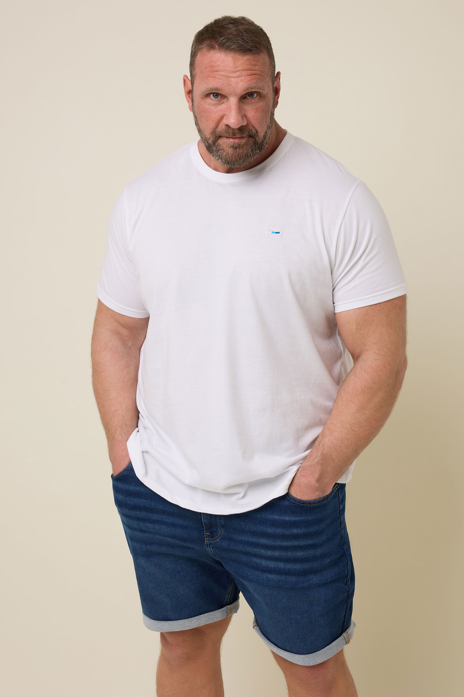 BadRhino Big & Tall Indigo Blue Knitted Denim Shorts | BadRhino 1