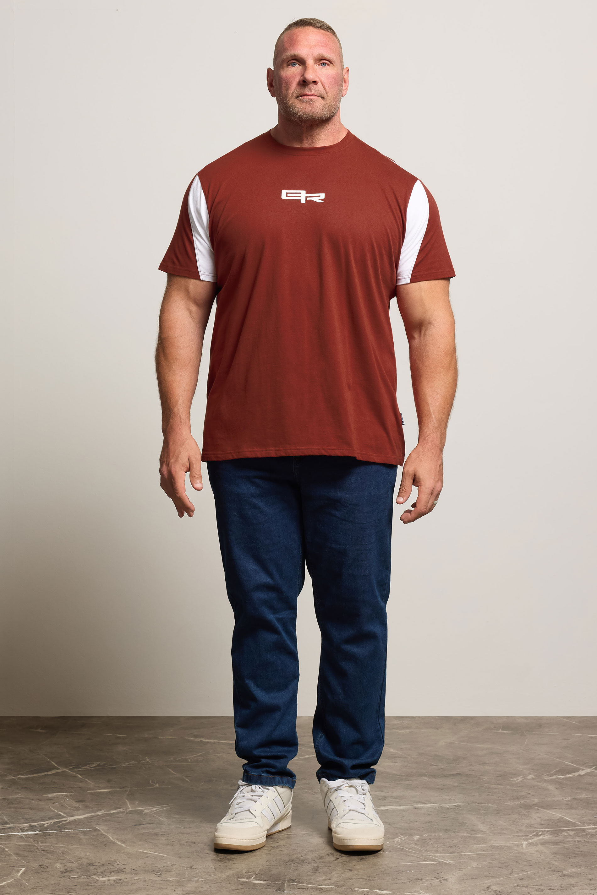BadRhino Big & Tall Burnt Red Logo Cut & Sew T-Shirt | BadRhino 3