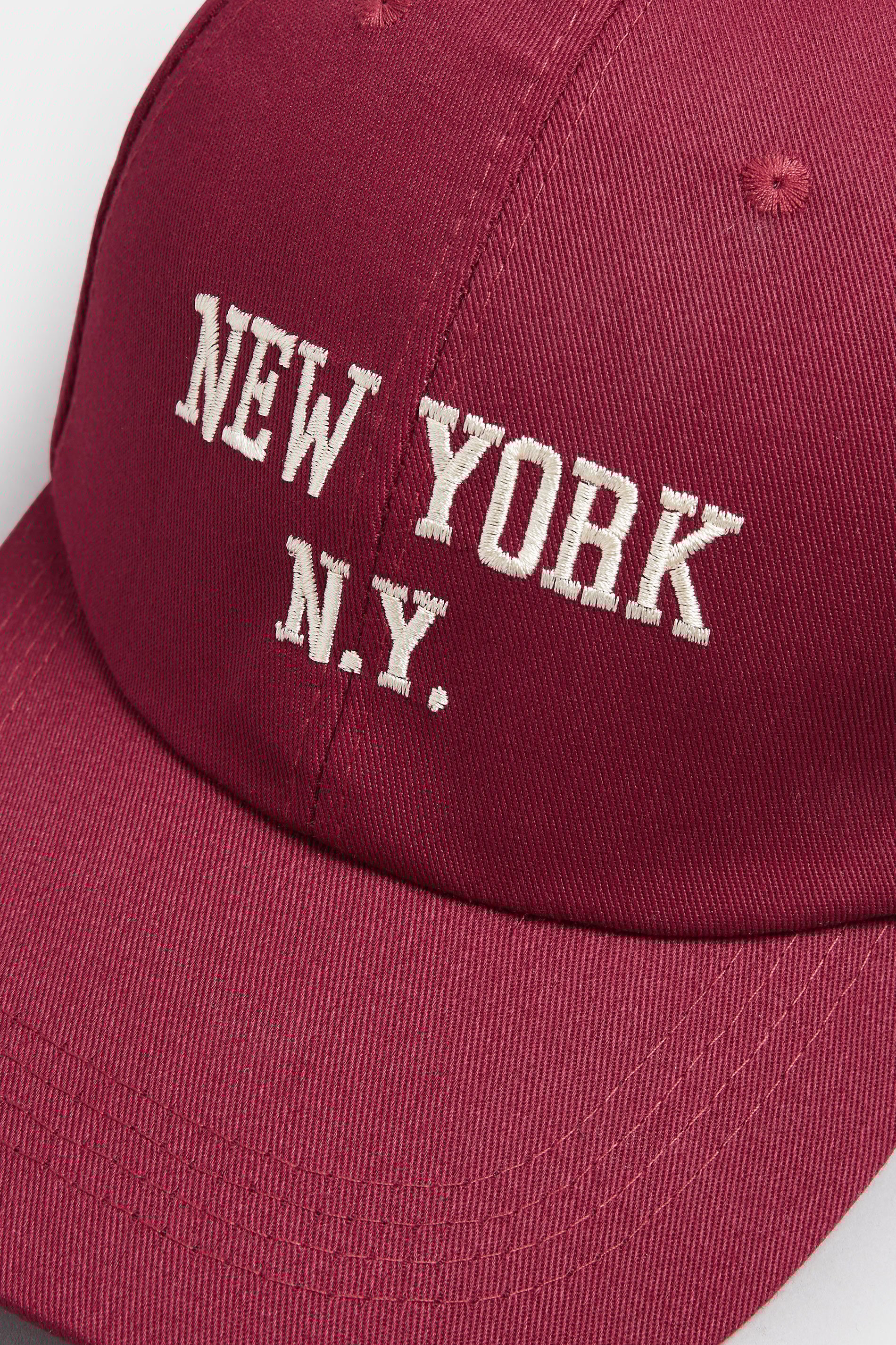 Red 'New York' Slogan Baseball Cap | Yours Clothing 3