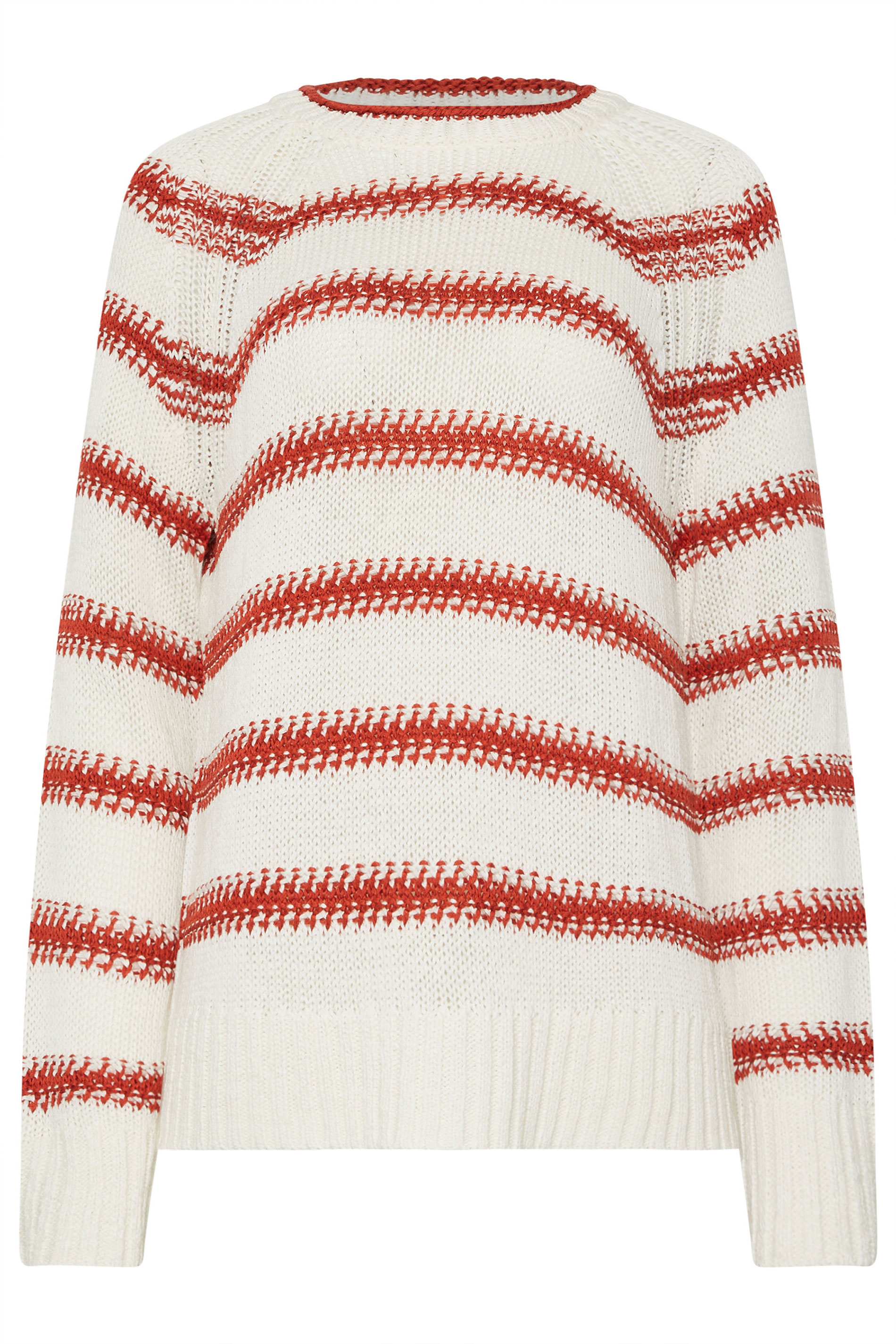 LTS Tall White & Red Stripe Knit Jumper | Long Tall Sally 2