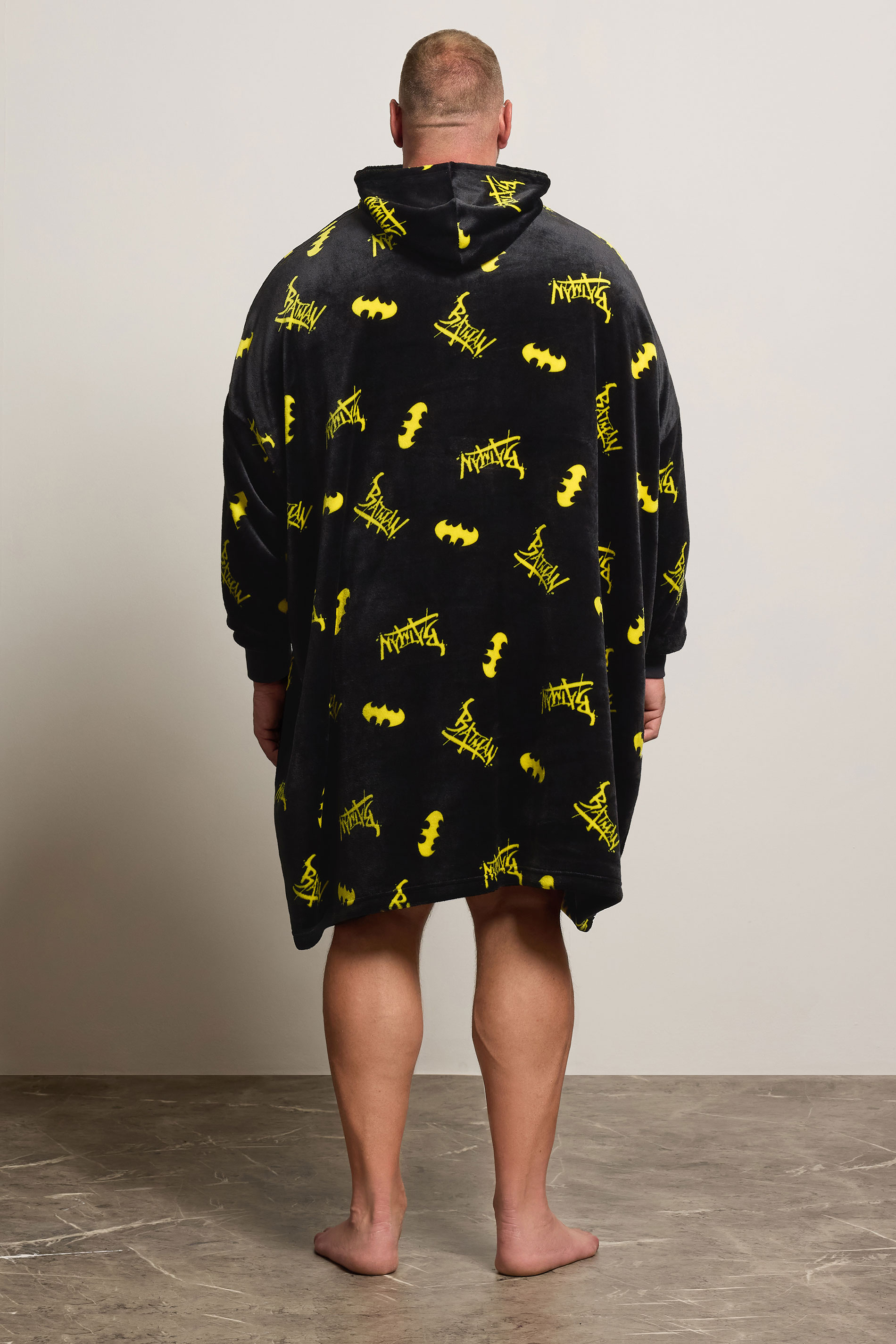 BadRhino Big & Tall Black Batman Blanket Hoodie | BadRhino 4