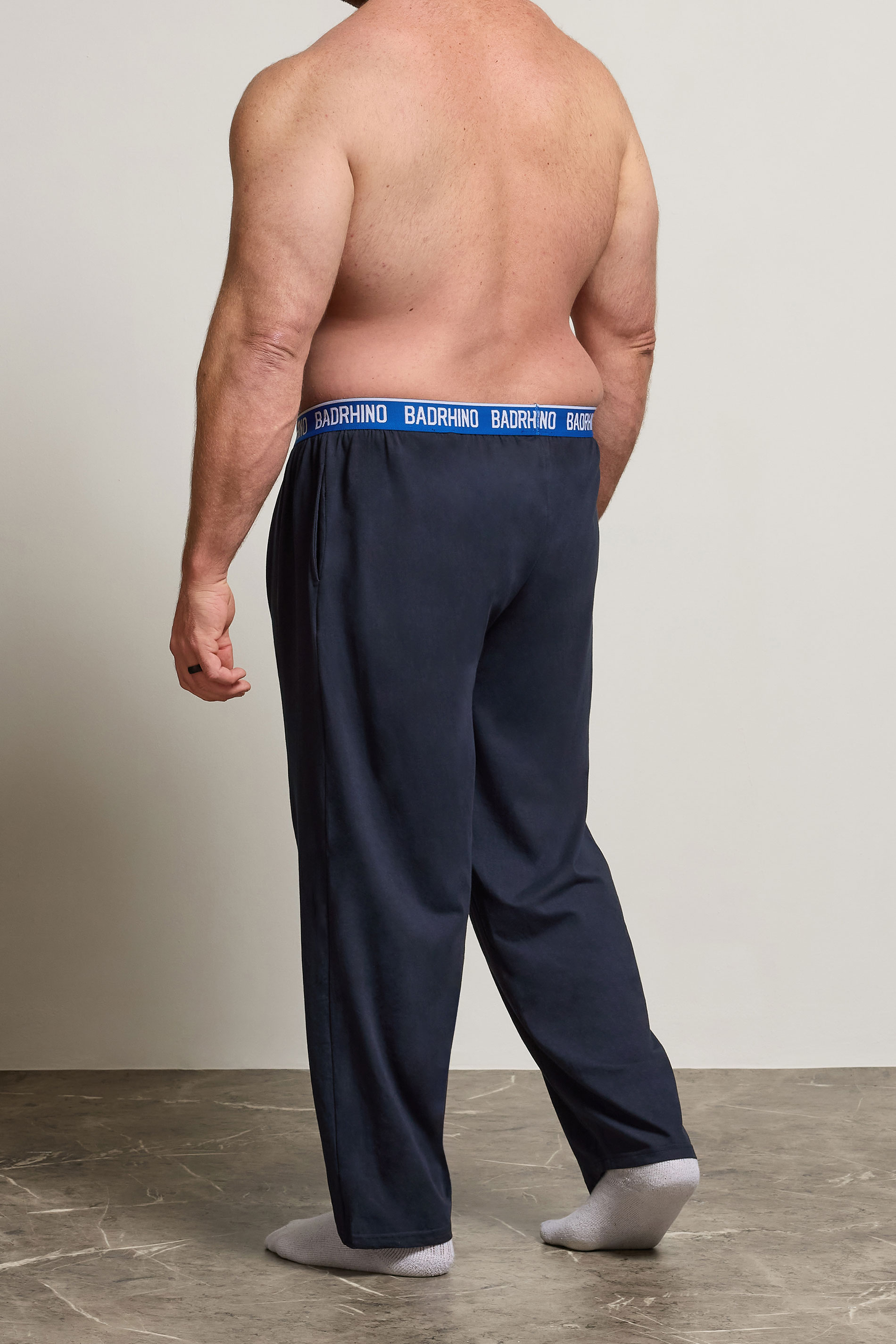 BadRhino Big & Tall Navy Blue Lounge Trousers | BadRhino 3