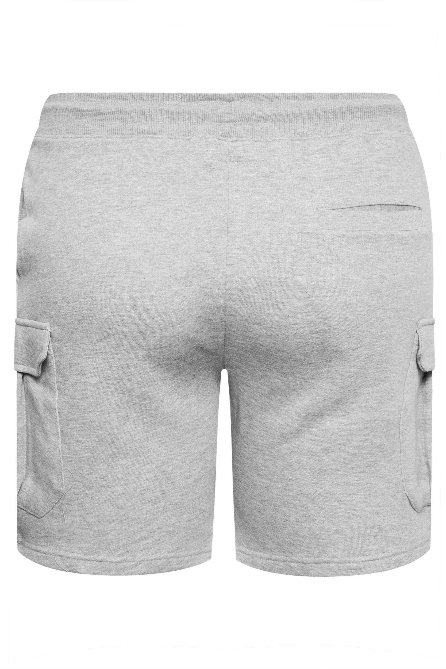 BadRhino Grey Marl Essential Cargo Jogger Shorts | BadRhino 7