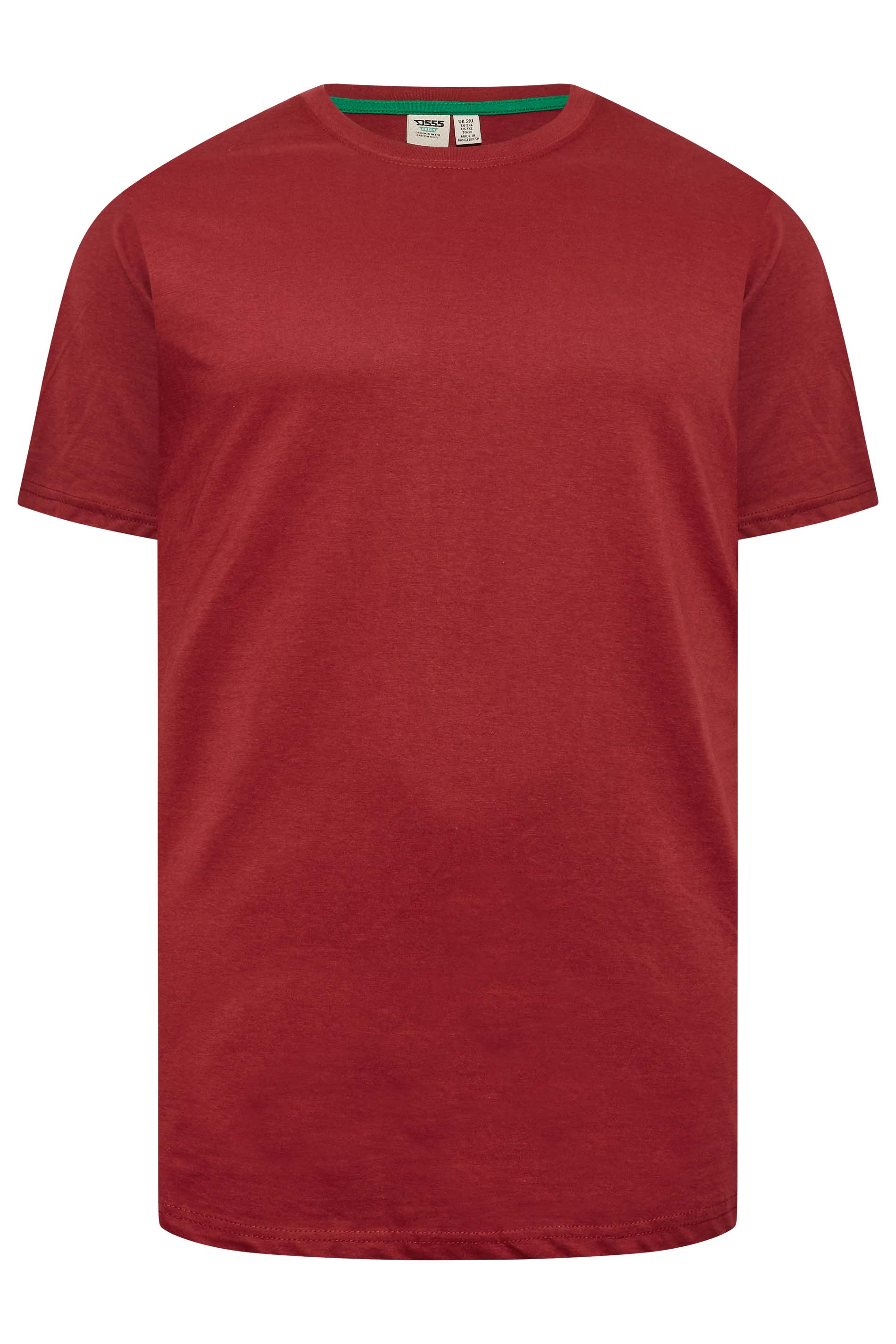 D555 Big & Tall Burgundy Red Duke Basic T-Shirt | BadRhino 3