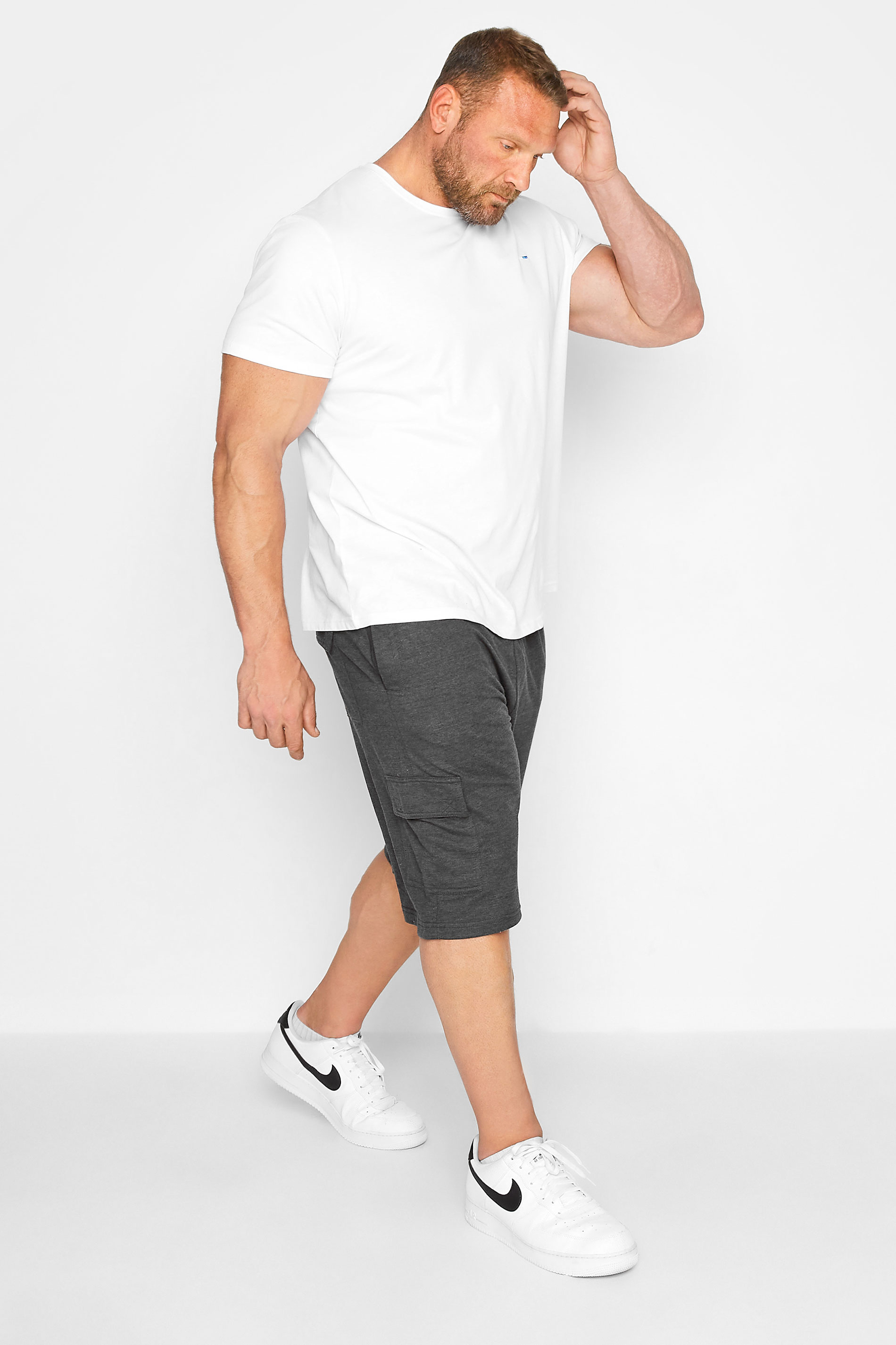 KAM Charcoal Grey Cargo Lounge Shorts | BadRhino 3