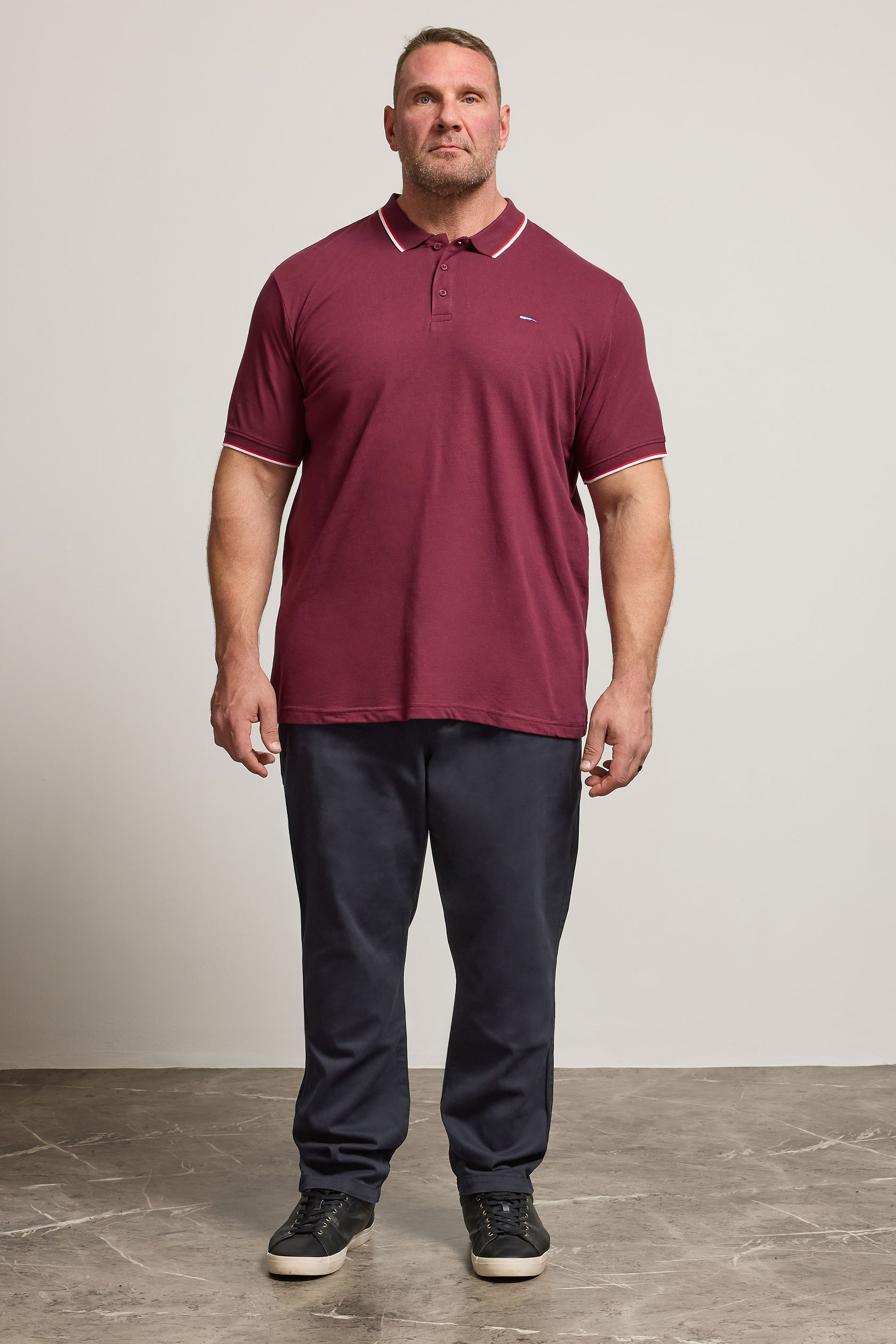 BadRhino Navy Blue Elasticated Waist Chinos | BadRhino 2