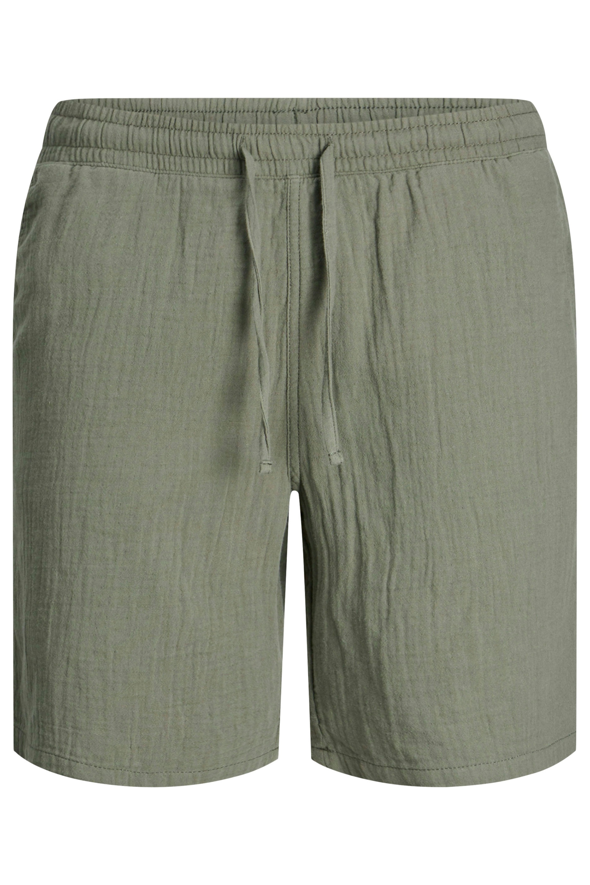 JACK & JONES Big & Tall Basil Green Elasticated Waist Shorts | BadRhino 3