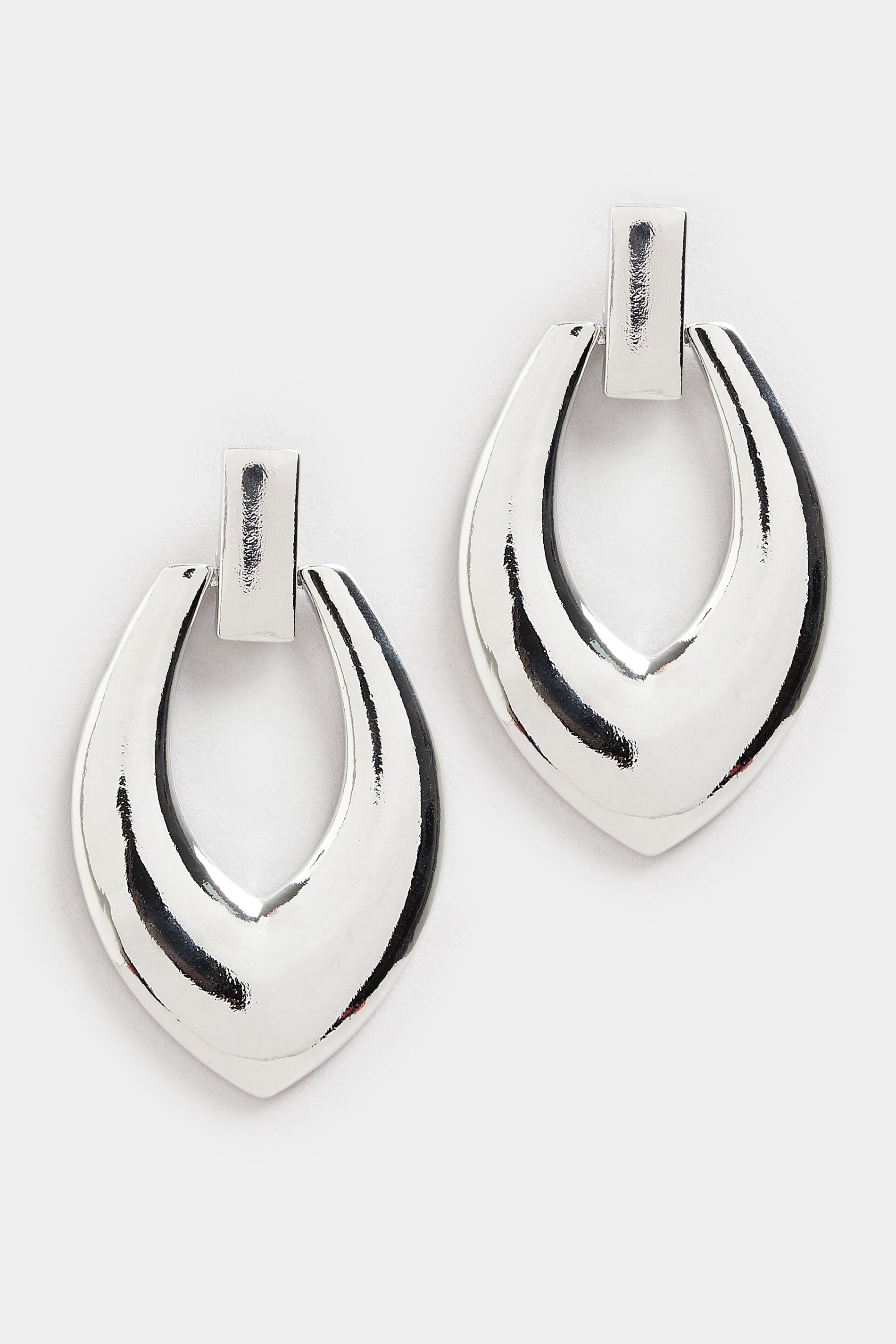 Silver Tone Teardrop Earrings | Yours Clothing 2