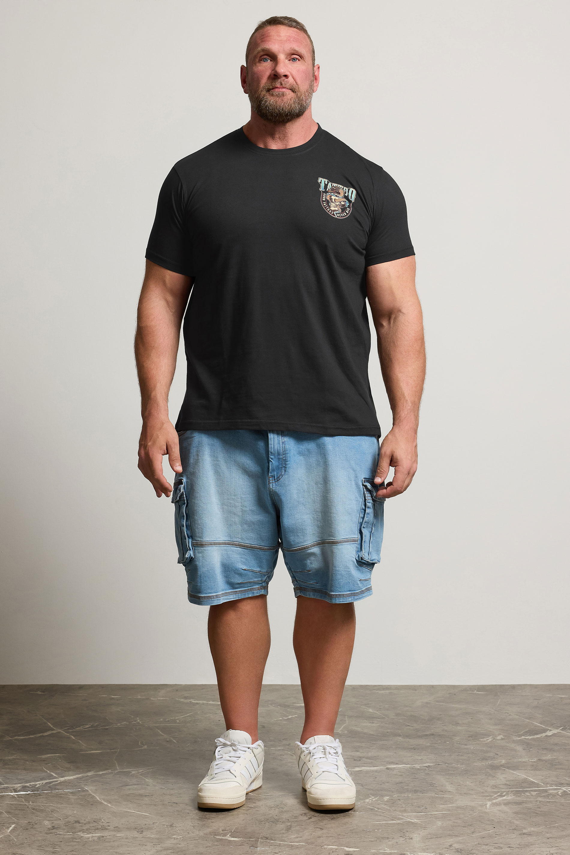 BadRhino Big & Tall Black 'Tattoo Fest' Graphic Print T-Shirt | BadRhino 2