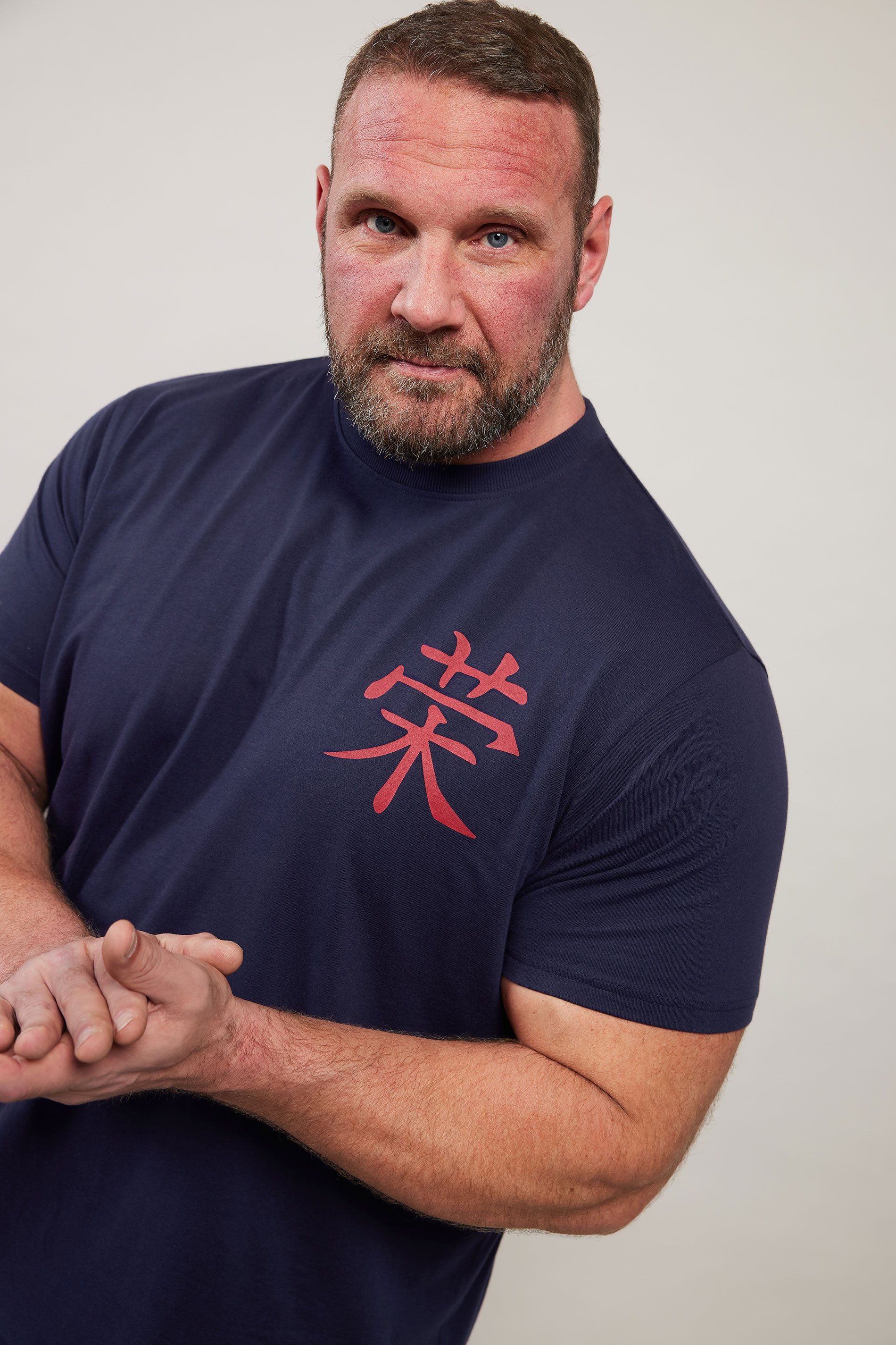 BadRhino Big & Tall Navy Blue Japanese Print T-Shirt | BadRhino 6