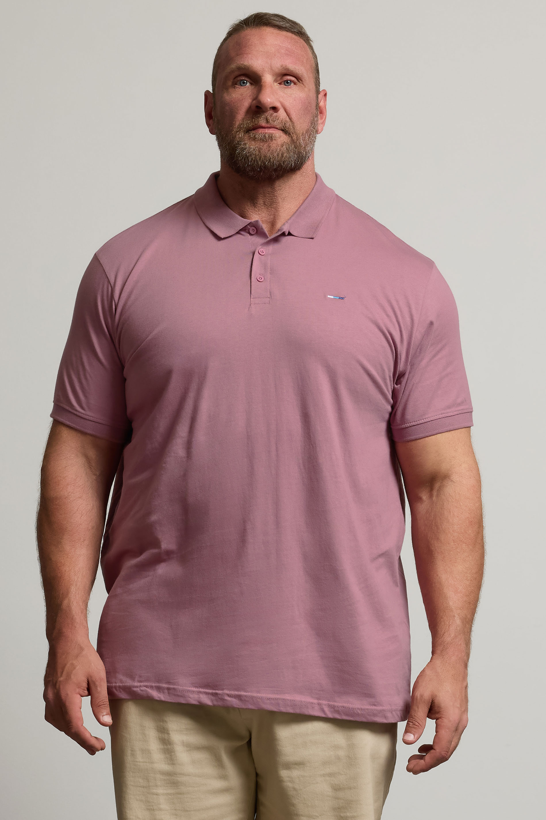 BadRhino Big & Tall Plum Purple Jersey Polo Shirt | BadRhino 1