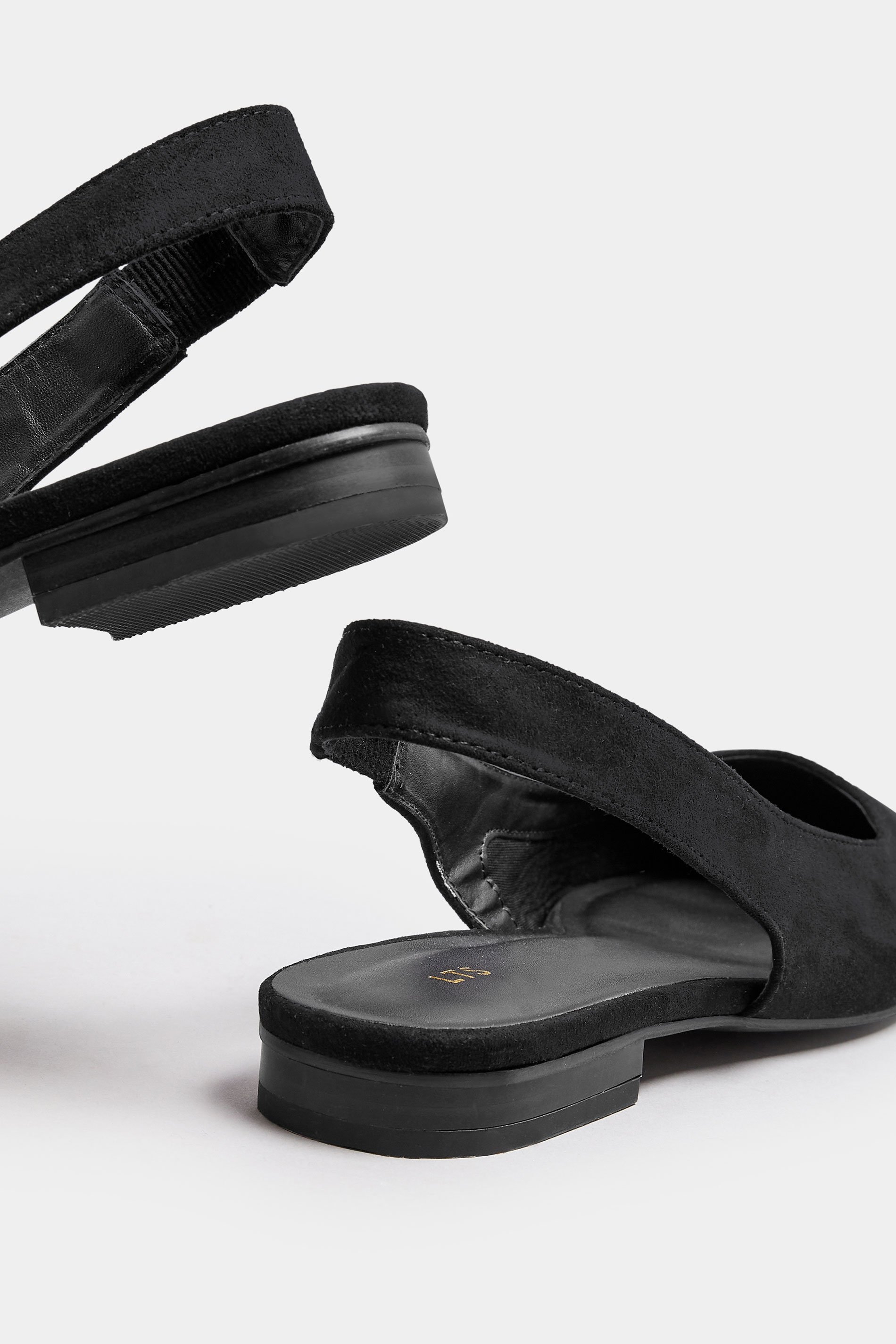 LTS Black Slingback Point Pumps In Standard Fit | Long Tall Sally 4