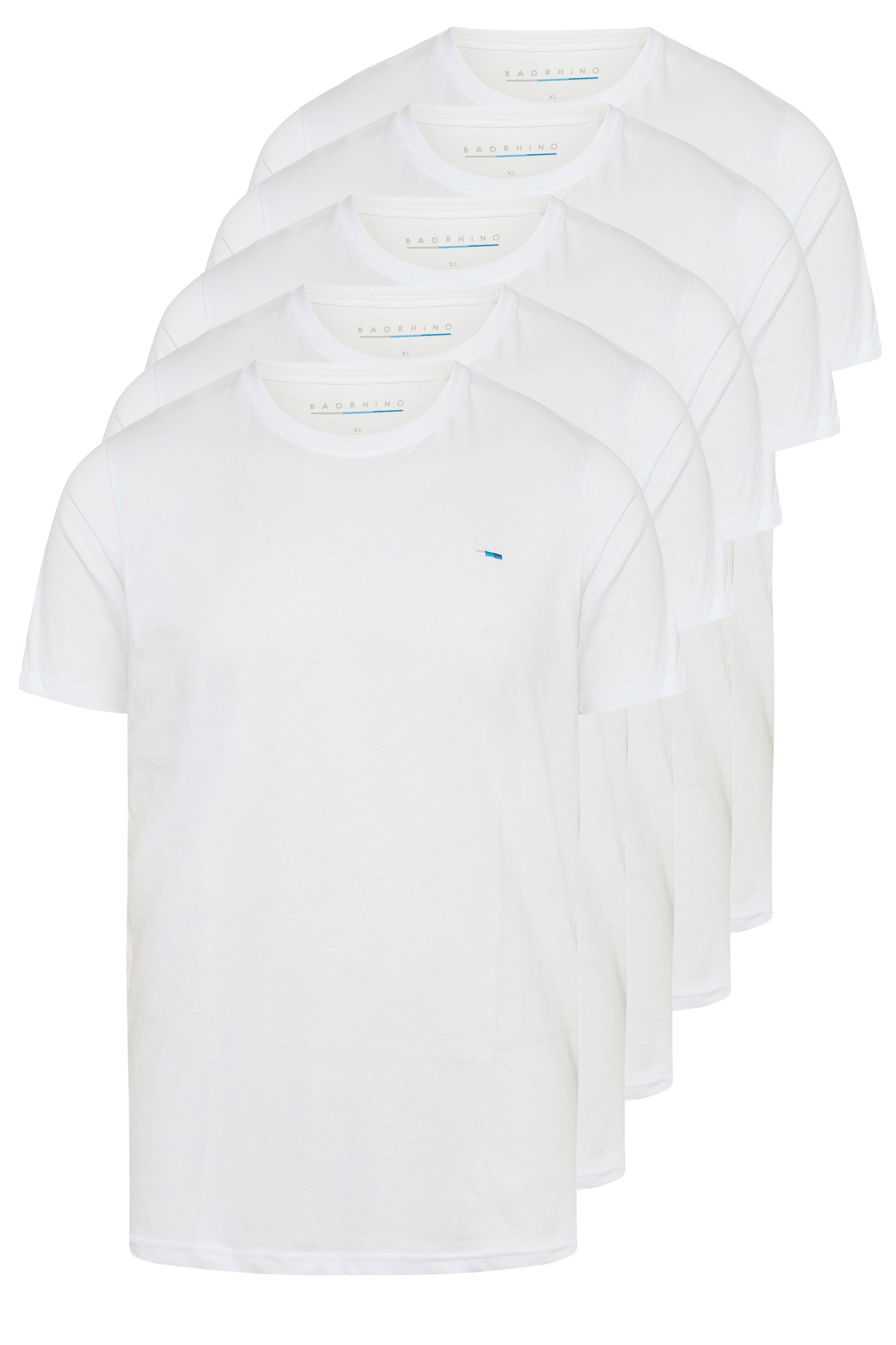BadRhino Big & Tall 5 Pack White Core T-Shirts | BadRhino 3