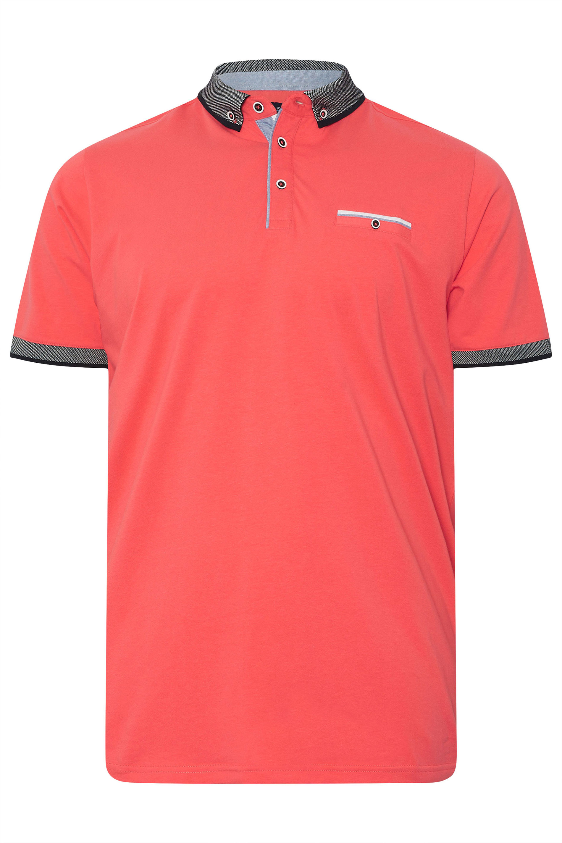 BadRhino Big & Tall Orange Chambray Polo Shirt | BadRhino 7