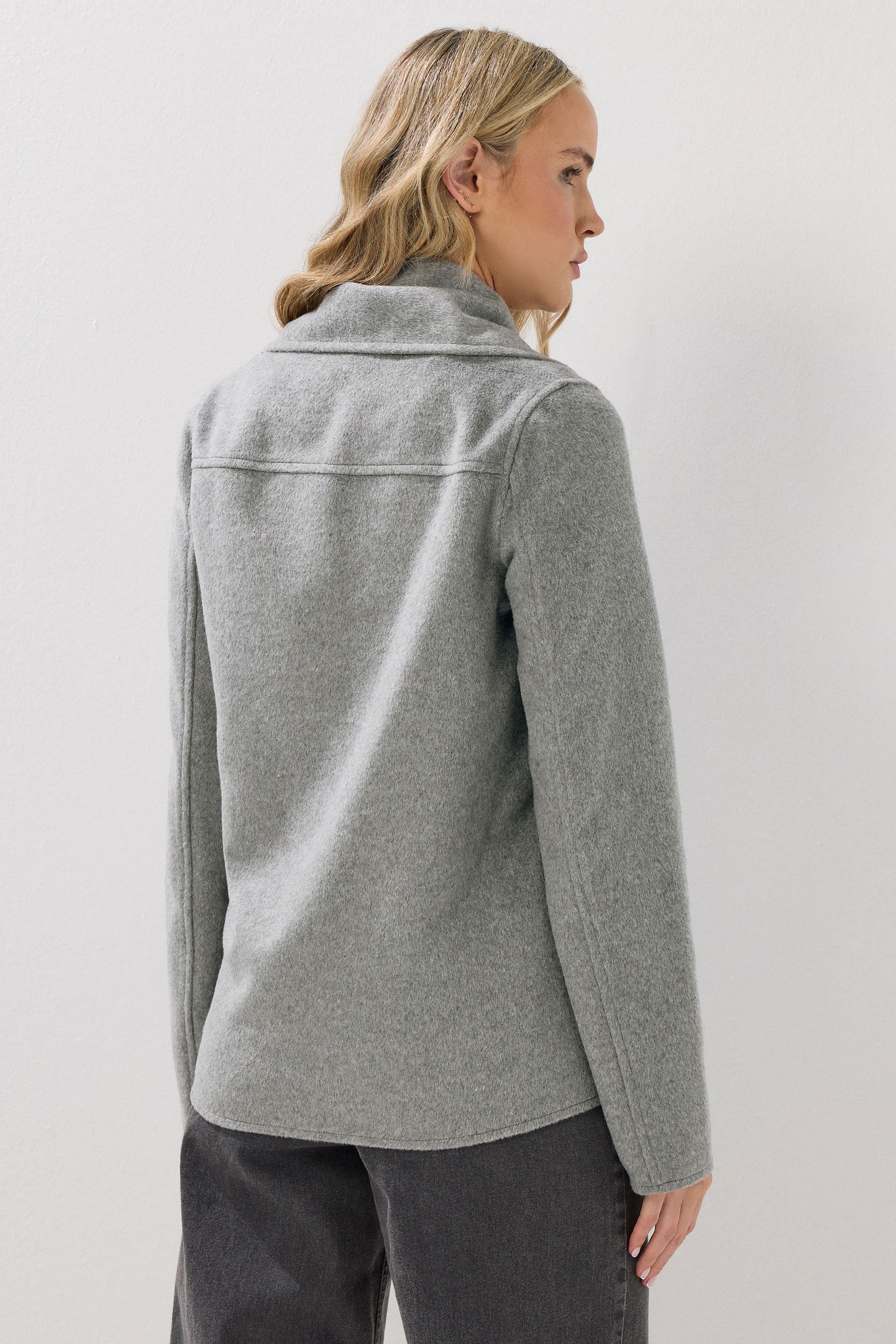 LTS Tall Grey Formal Scarf Coat | Long Tall Sally 4