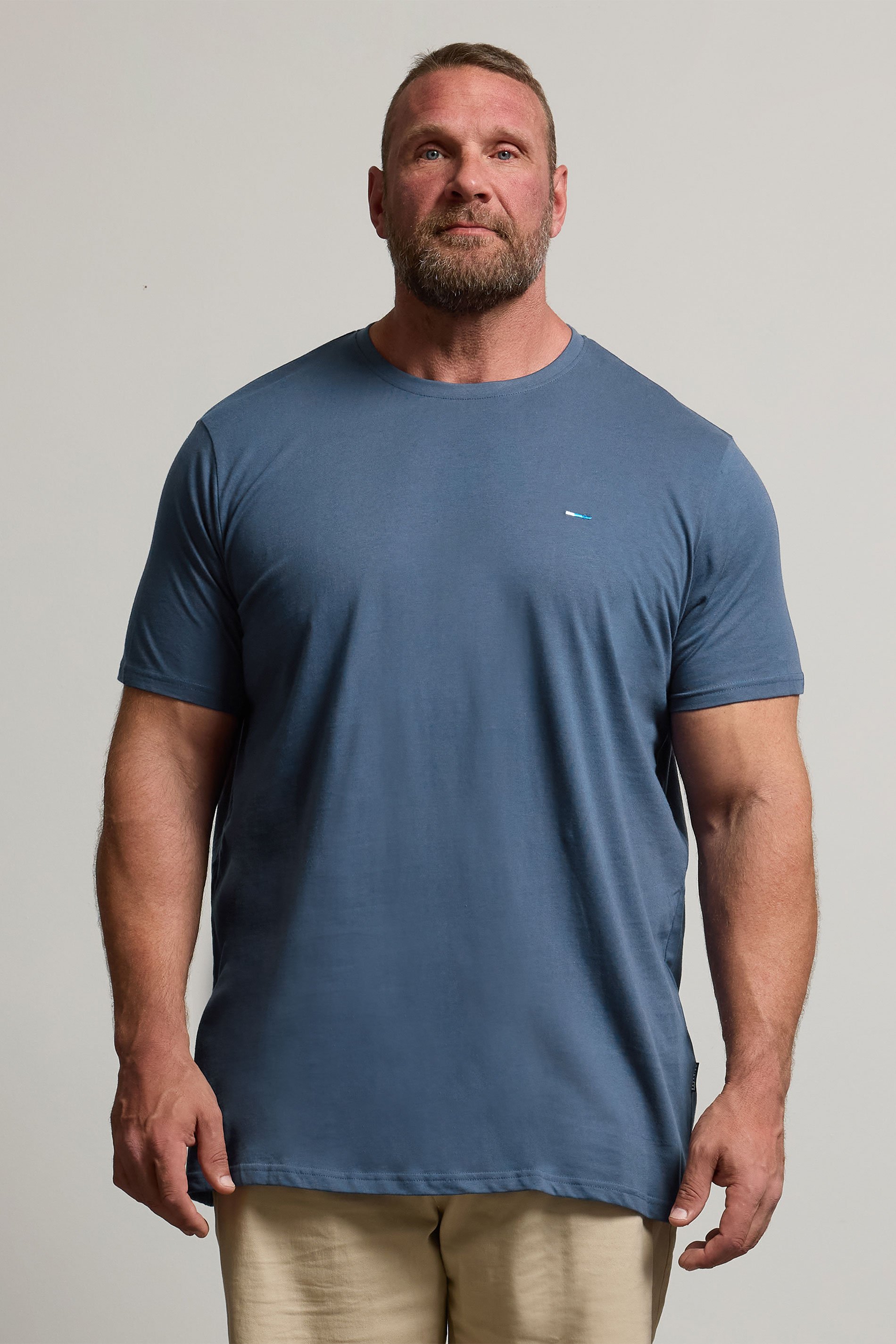 BadRhino Big & Tall Storm Blue Extra Long Core T-Shirt | BadRhino 1