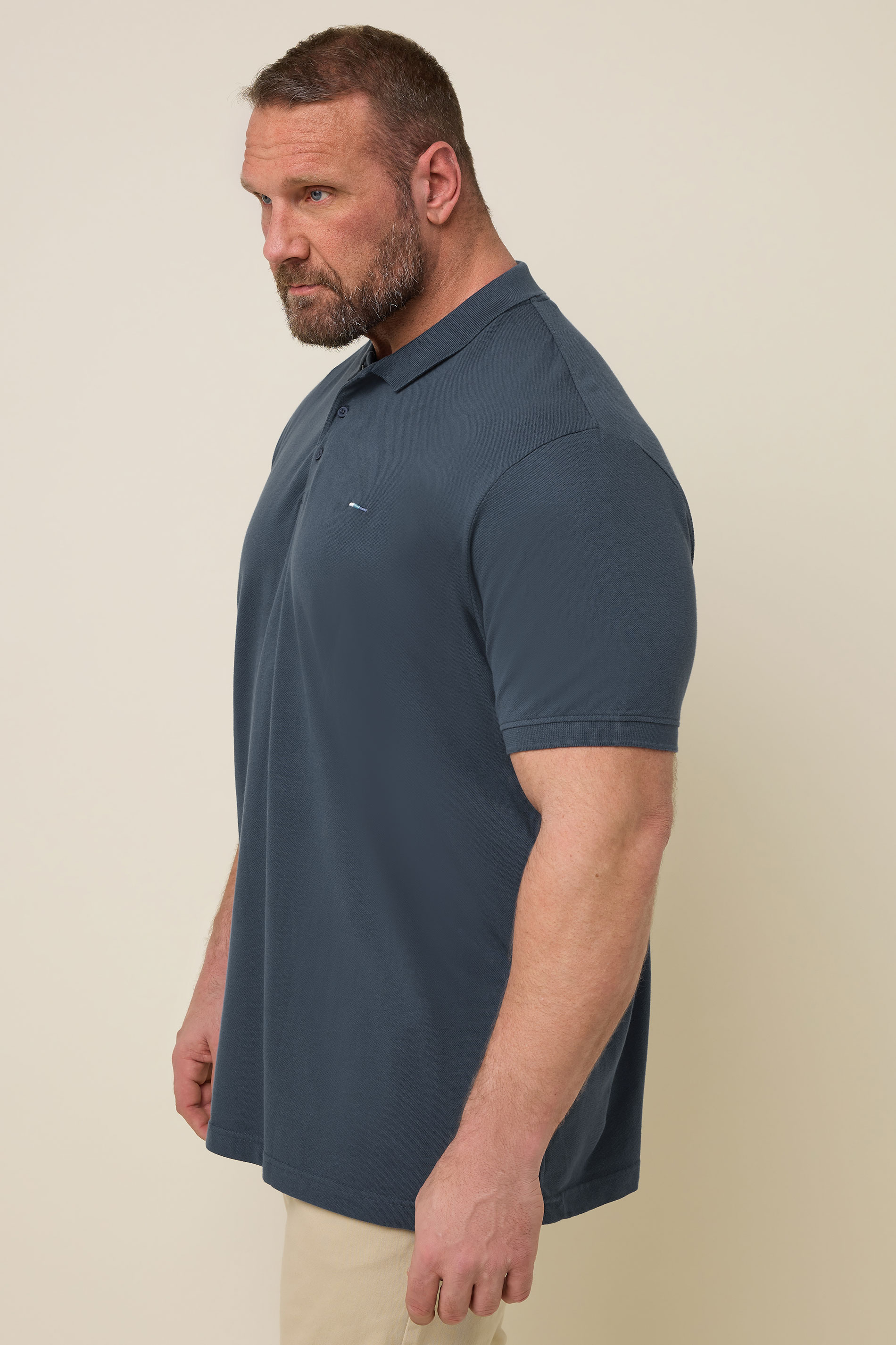 BadRhino Big & Tall Dark Blue Core Polo Shirt | BadRhino 4