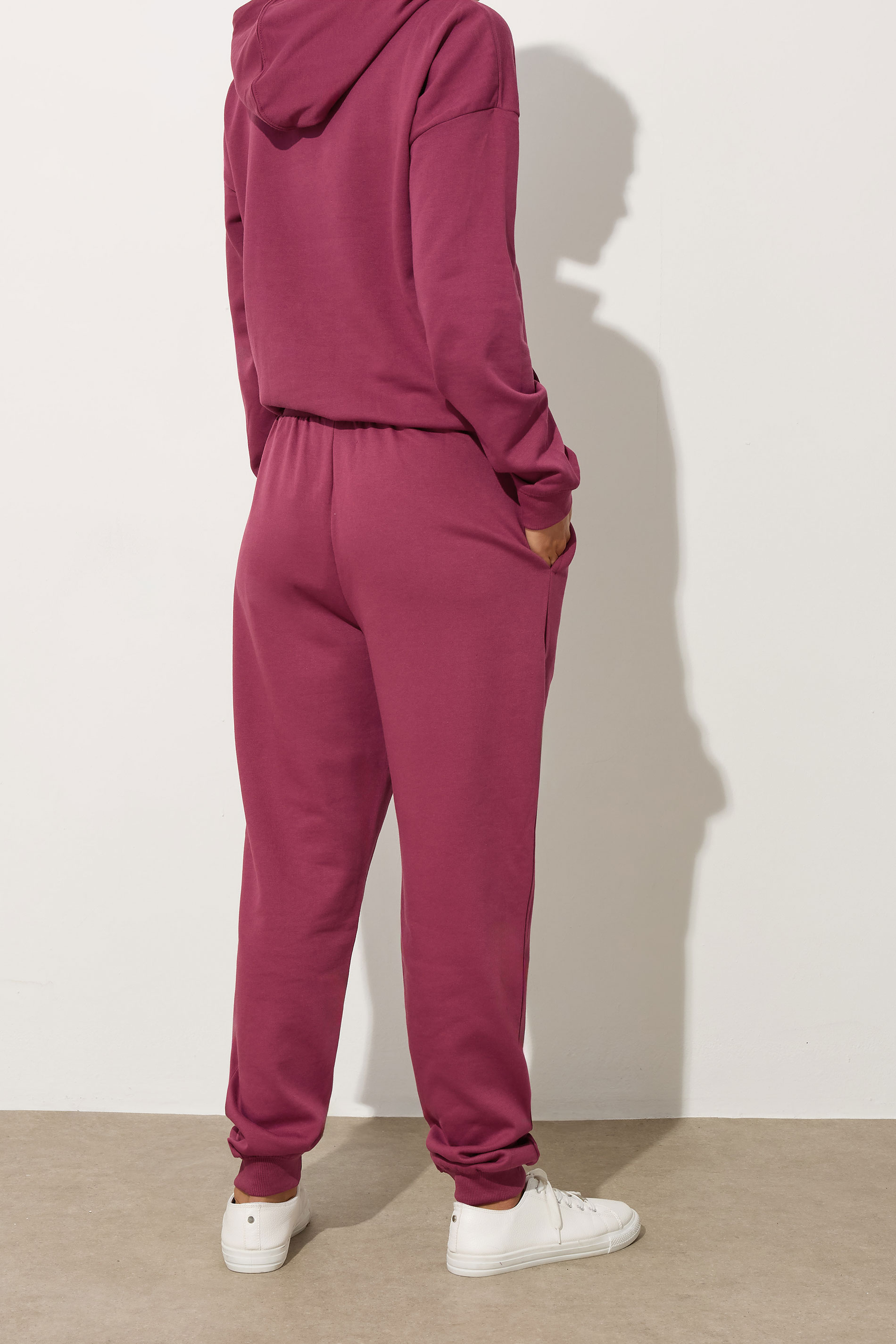 LTS Tall Women's Dark Pink Cuffed Jogger | Long Tall Sally 3