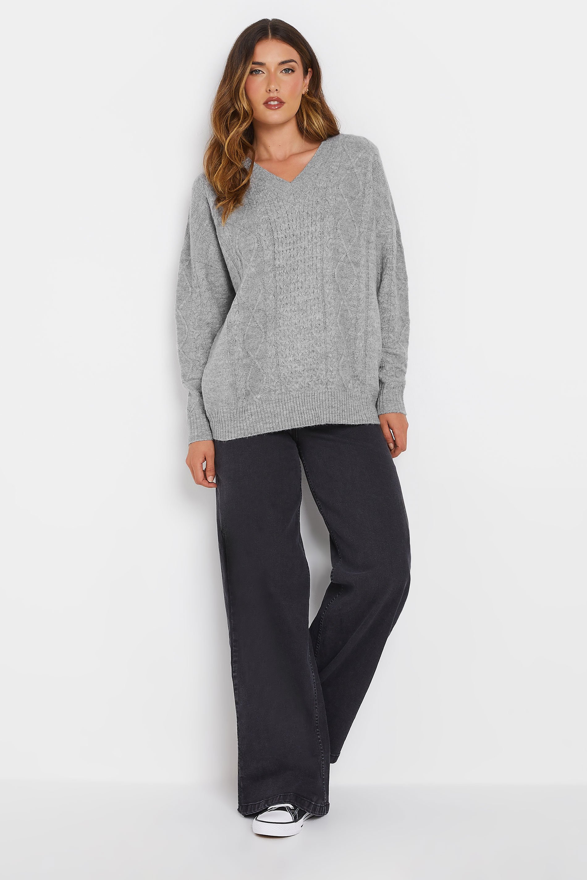 売れ筋商品|||ウィークデイ ニット&セーター レディース アウター TALLIE CABLE VEST - Jumper - llic grey Cable Knit Light Grey Sweater Vest - Grace and Lace