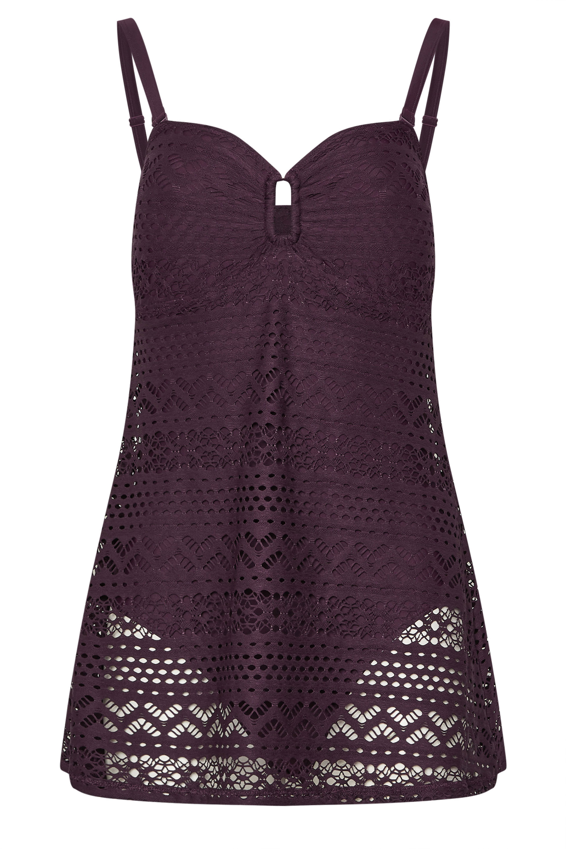 LTS Tall Purple Crochet Swim Dress | Long Tall Sally 6