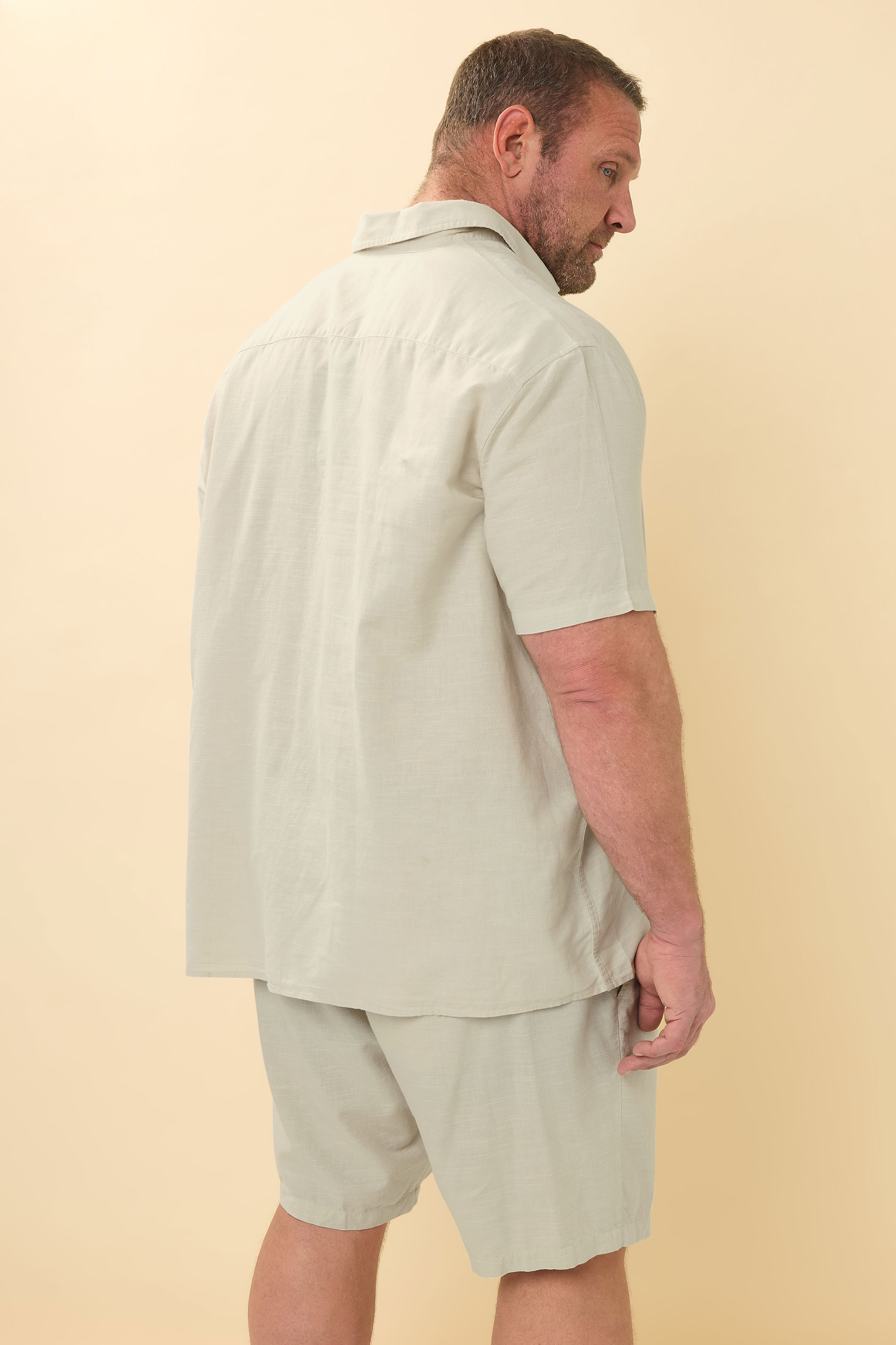 BadRhino Big & Tall Natural Brown Linen Shorts | BadRhino 5