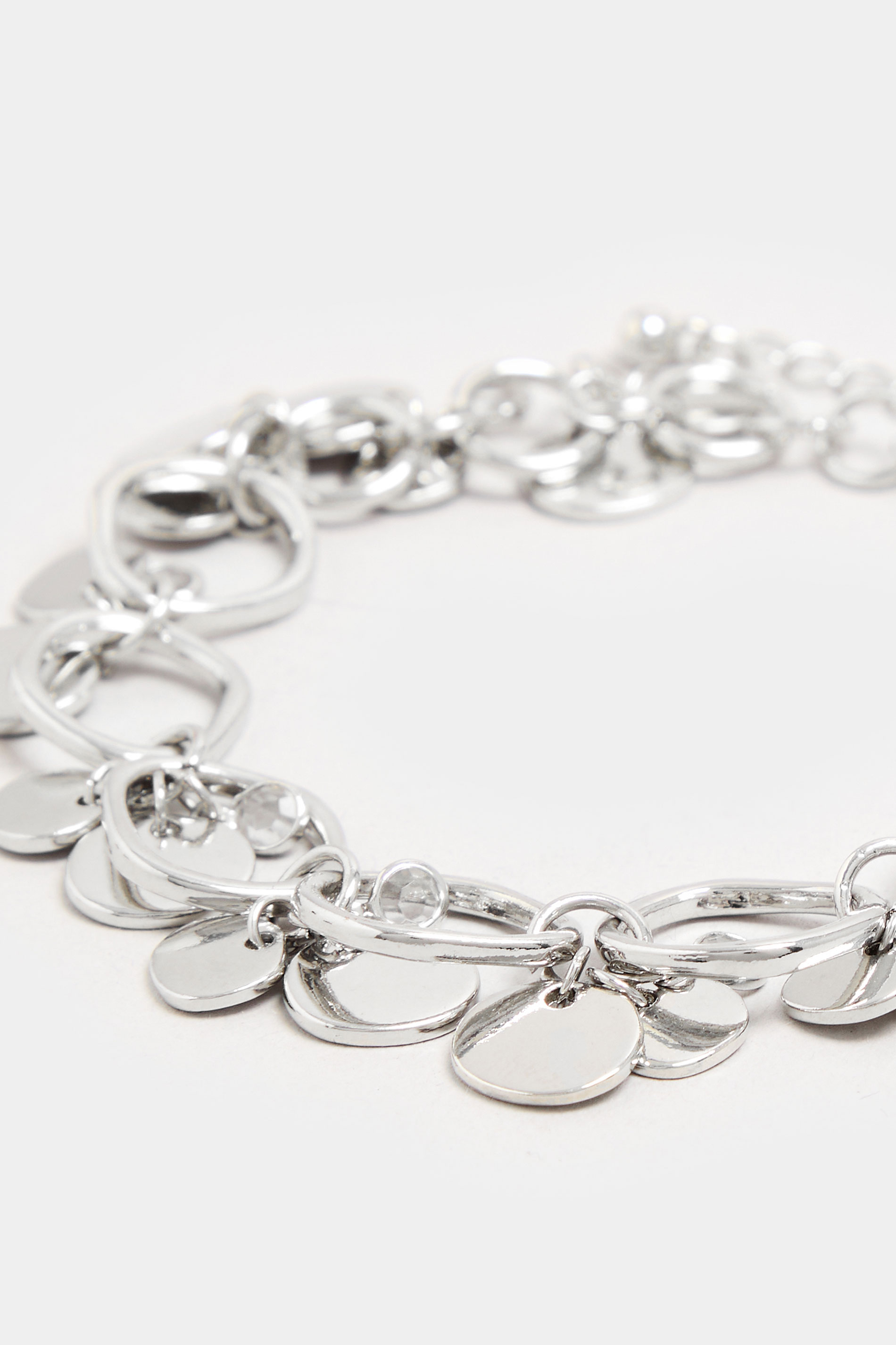 Silver Tone Disc Droplet Bracelet | Yours Clothing 3