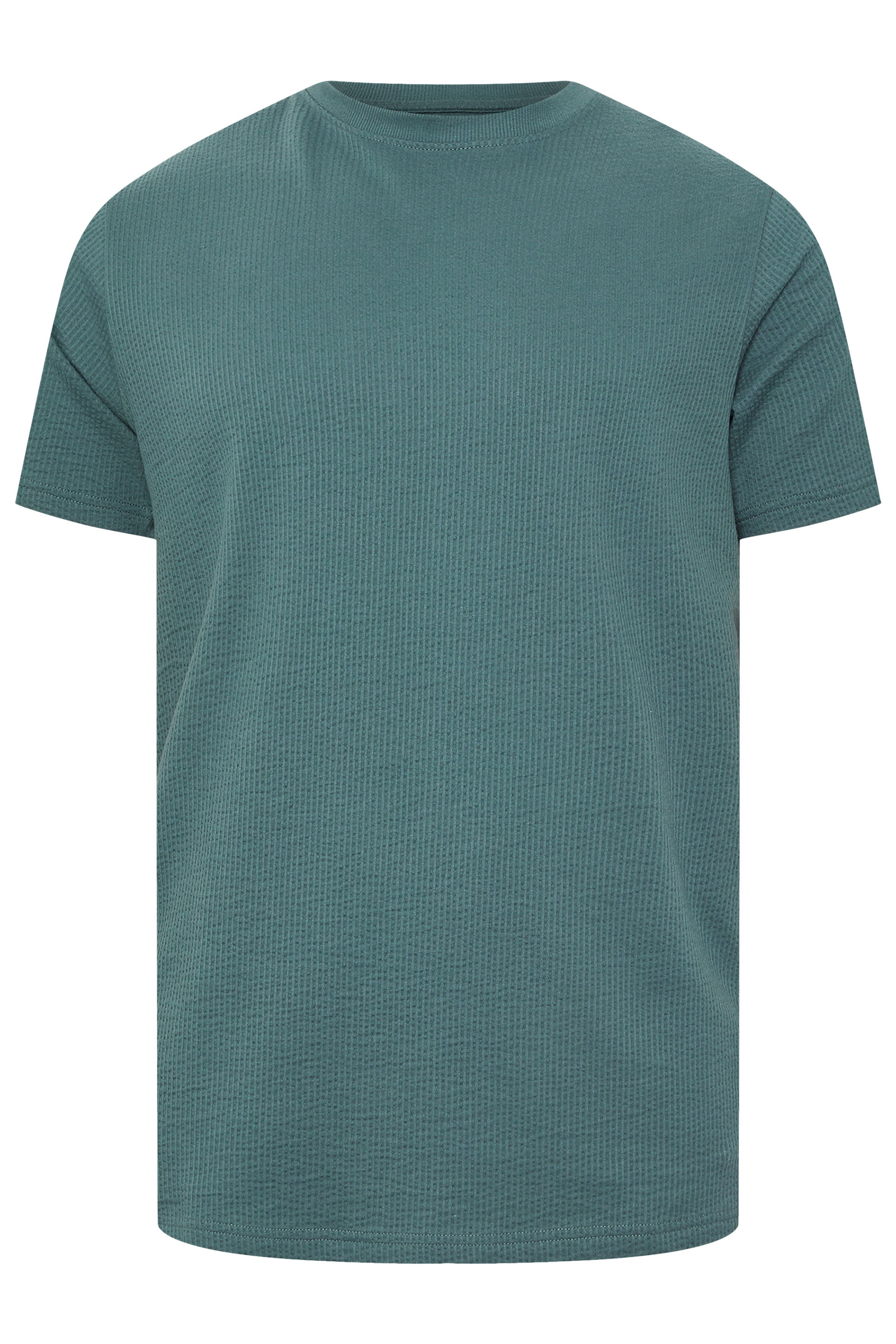 BadRhino Big & Tall Green Seersucker Textured T-Shirt | BadRhino 7