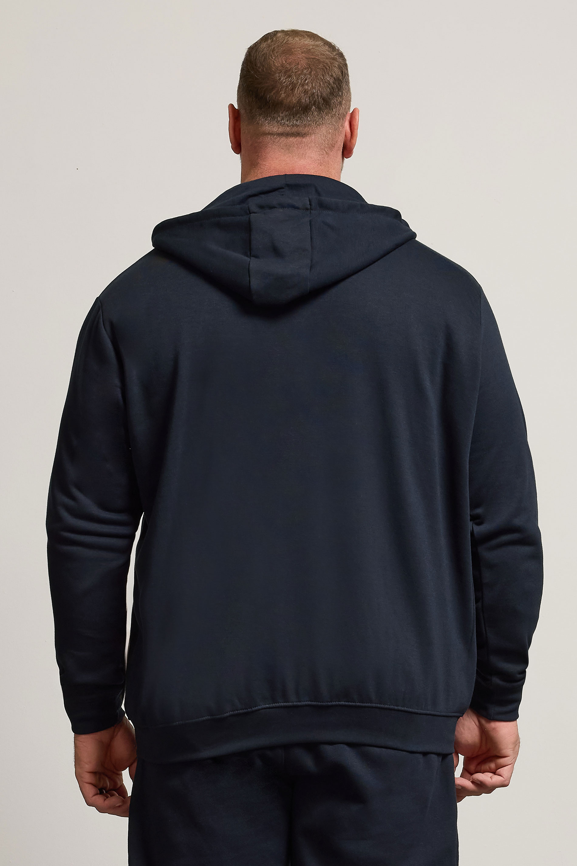 BadRhino Navy Blue Essential Zip Through Hoodie | BadRhino 3