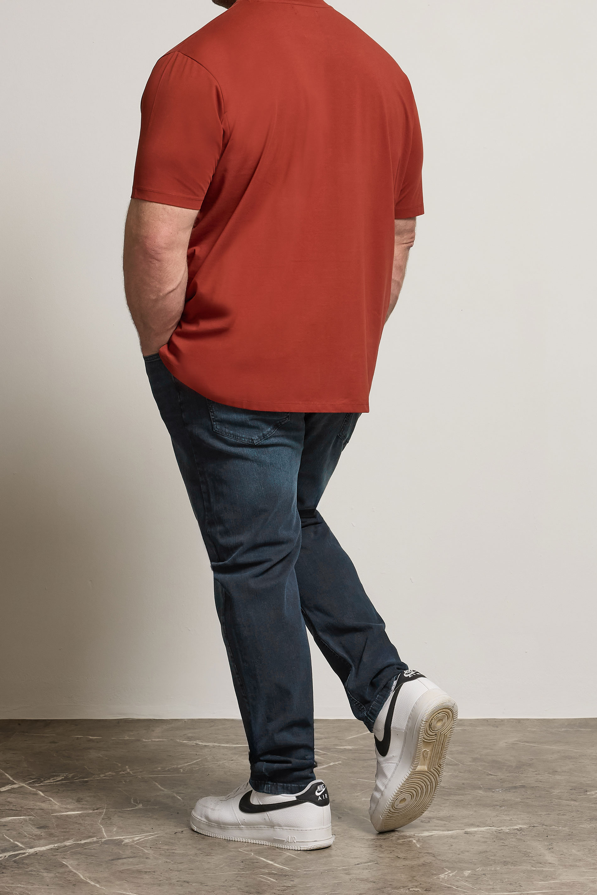 BadRhino Big & Tall Blue Black Washed Straight Leg Stretch Jeans | BadRhino 3