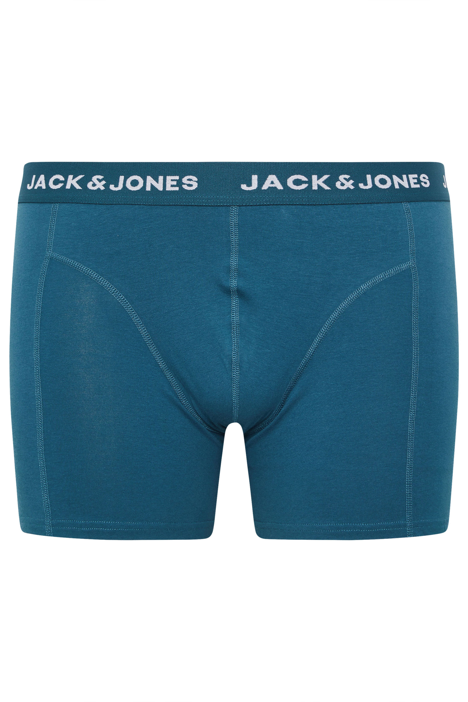 JACK & JONES Big & Tall 5 PACK Green/Blue/Black/Navy/Purple Boxers | BadRhino 9