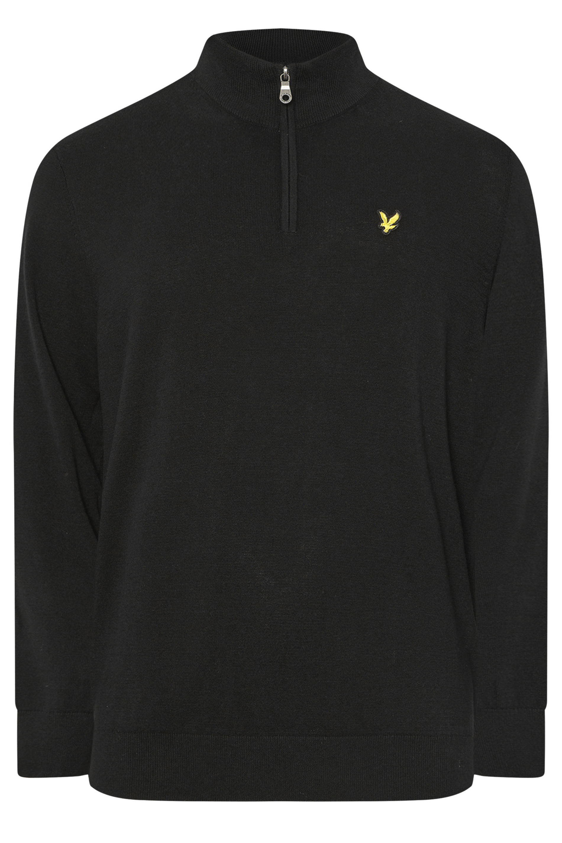LYLE & SCOTT Big & Tall Black Quarter Zip Jumper | BadRhino 3