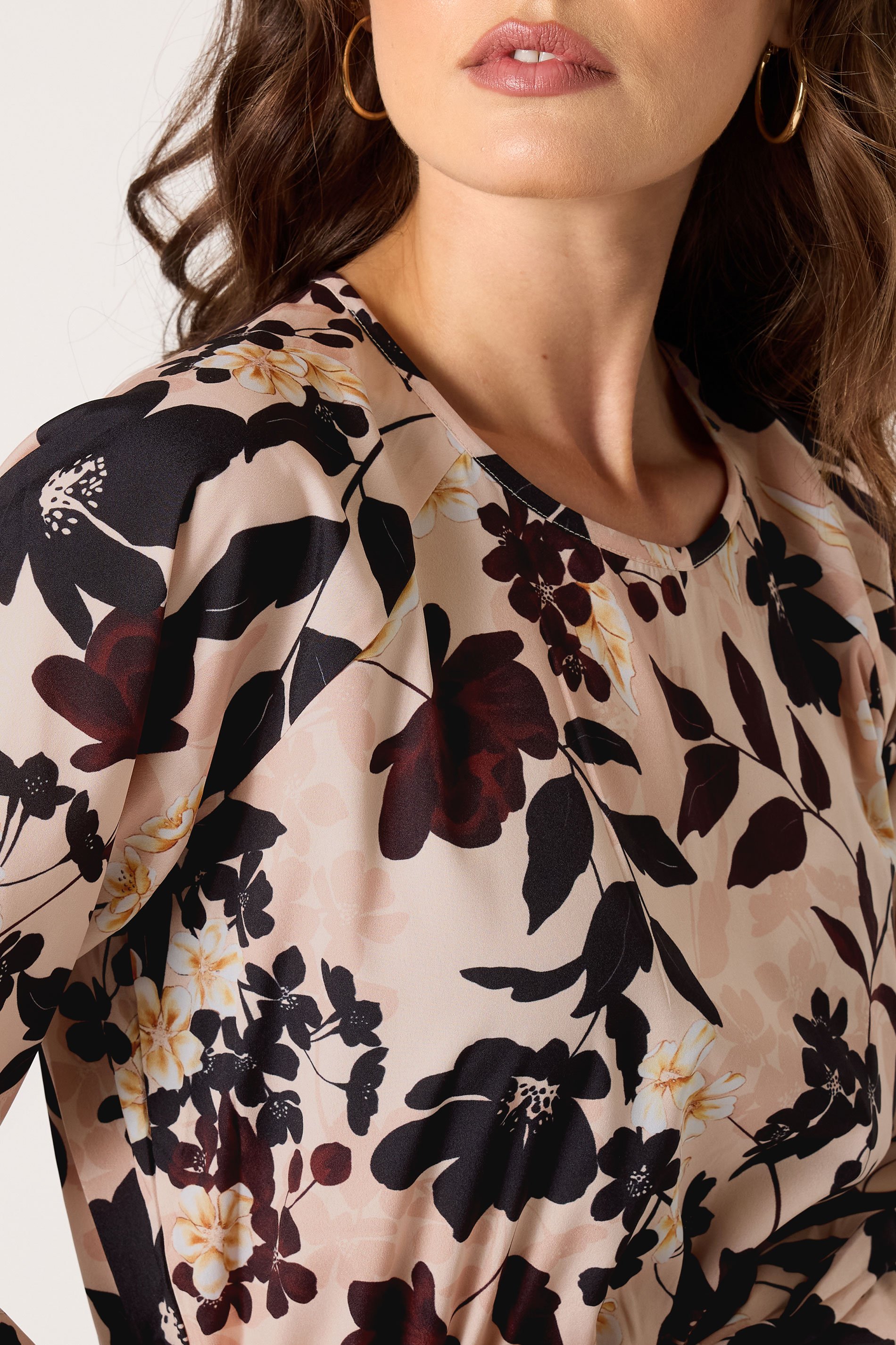 LTS Tall Coral Pink Floral Print Tea Dress | Long Tall Sally 4