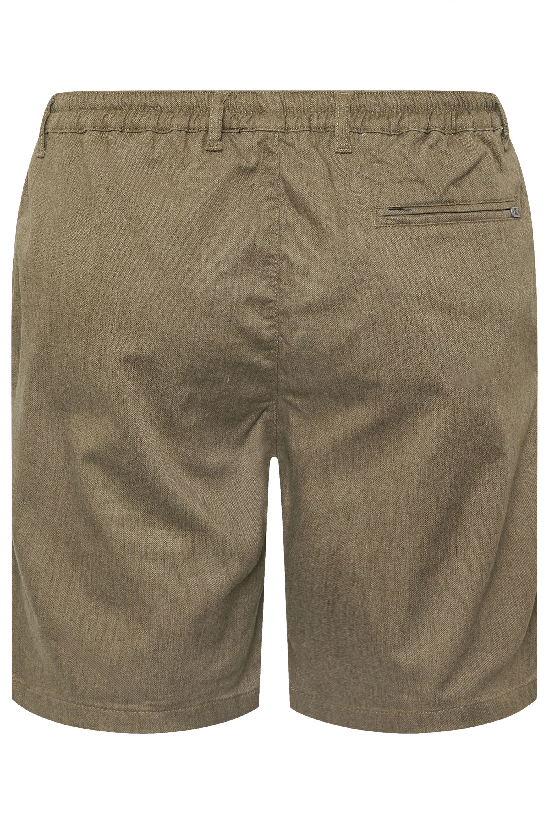 KAM Big & Tall Natural Brown Smart Stretch Shorts | BadRhino 5