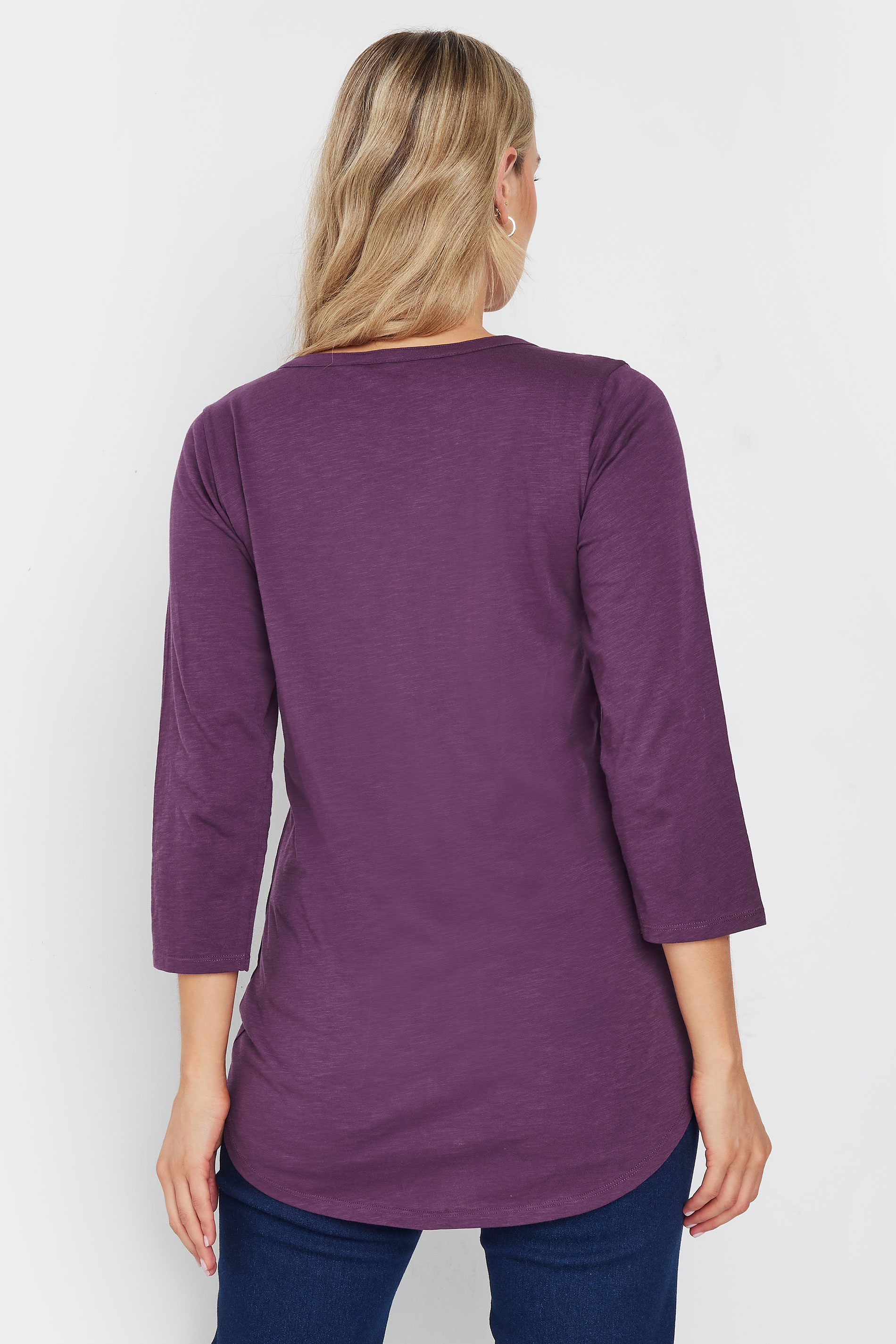 LTS Tall 2 PACK Purple & Teal Blue Henley Tops | Long Tall Sally 5