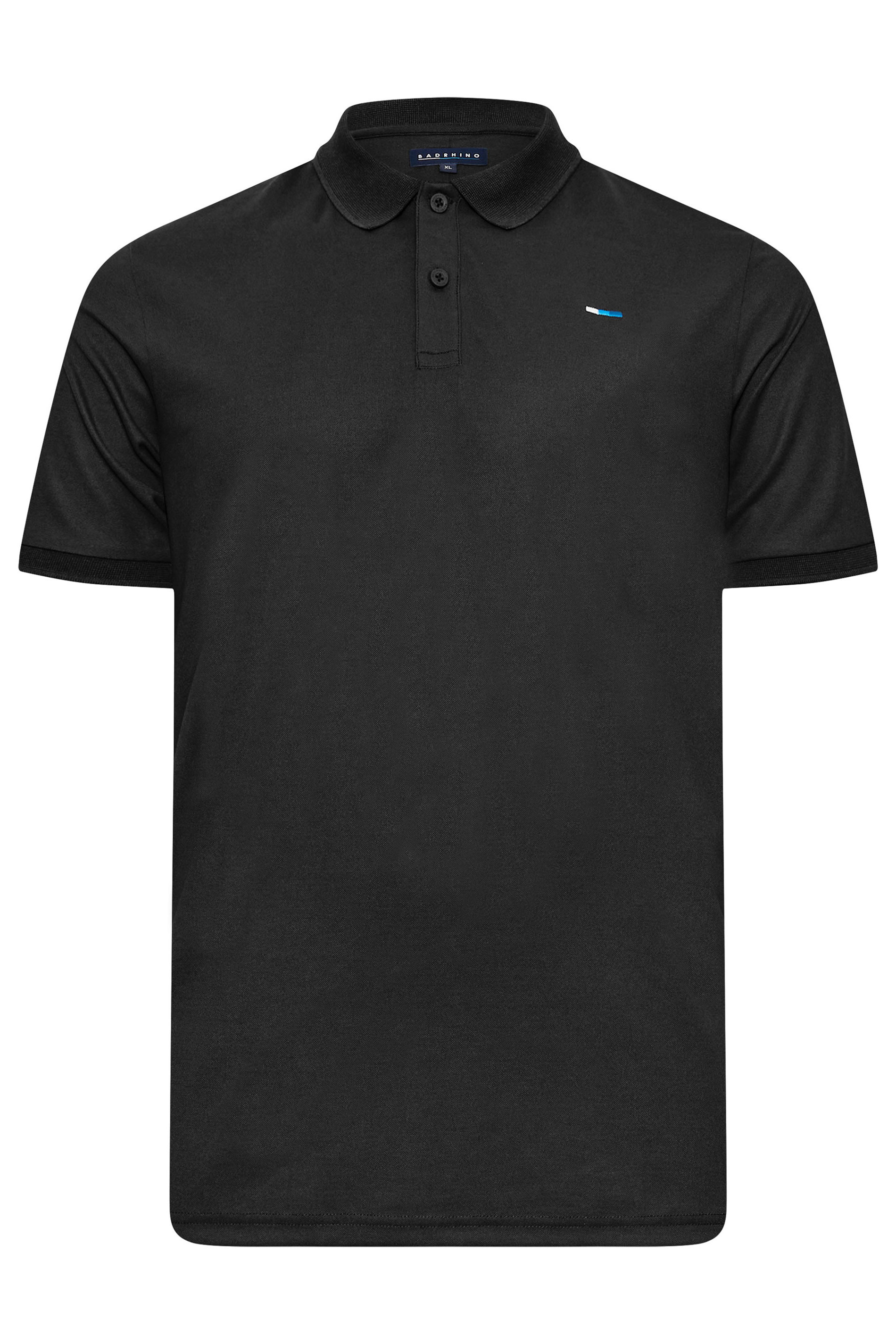 BadRhino Big & Tall Black Pique Golf Polo Shirt | BadRhino 4
