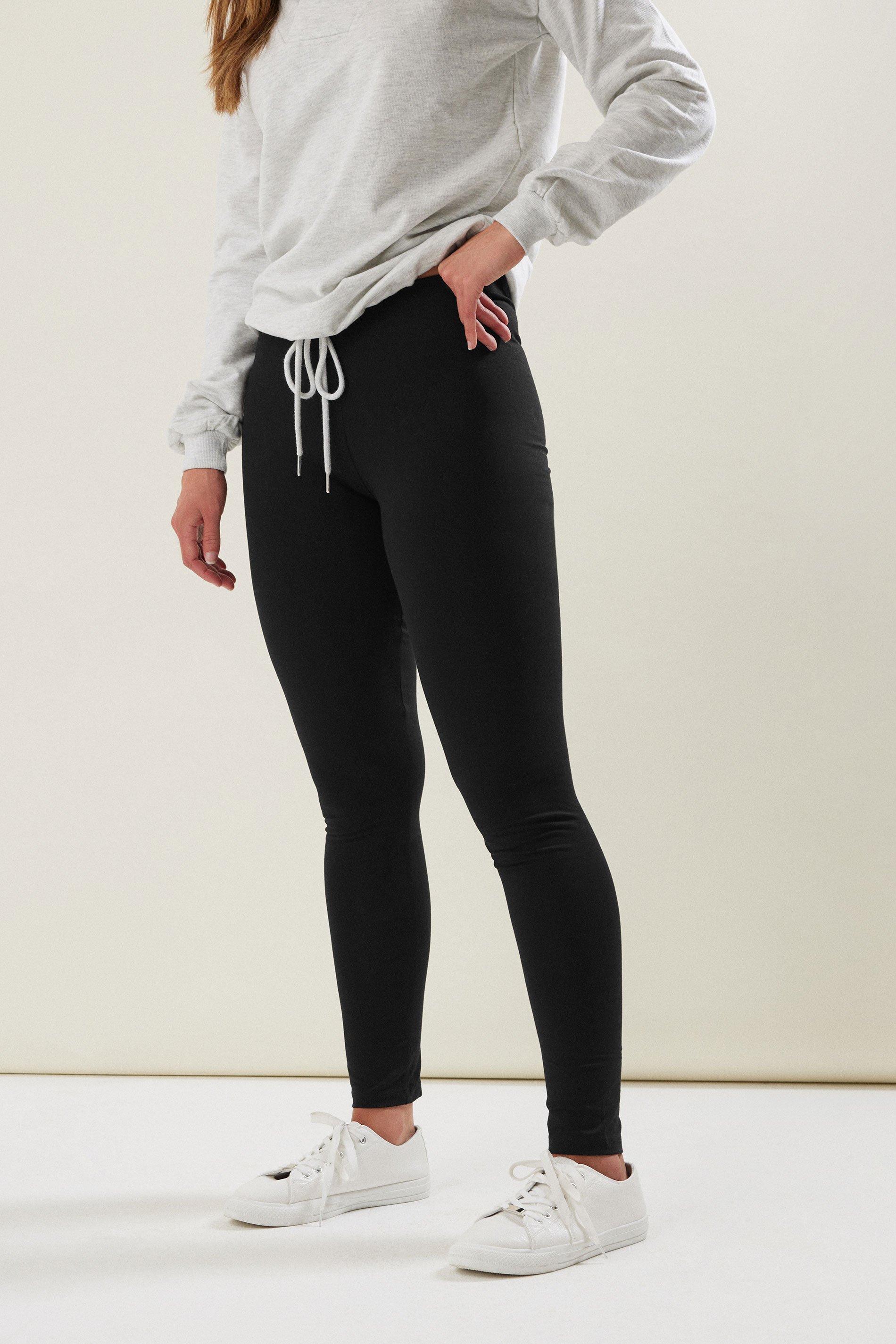 LTS MADE FOR GOOD Black Cotton Leggings | Long Tall Sally 2