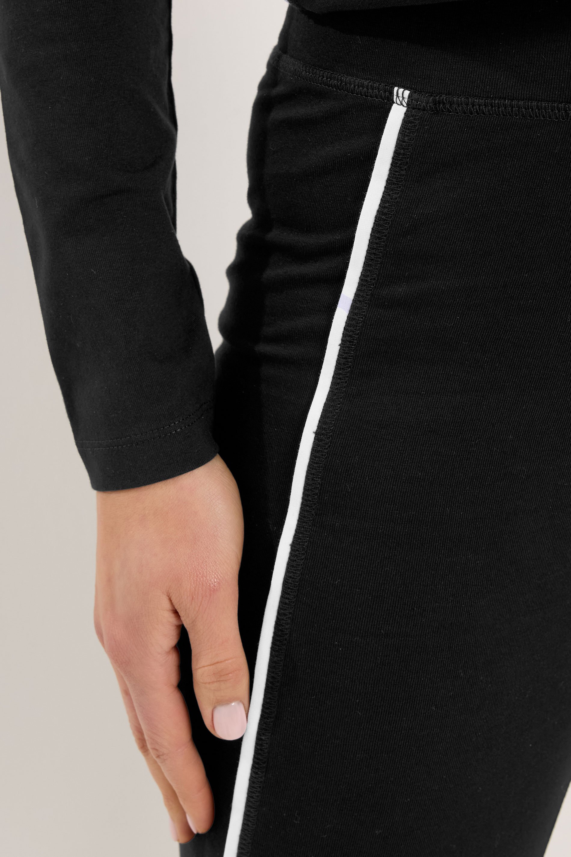 LTS Tall Women's Black Active Piped Leggings | Long Tall Sally 5