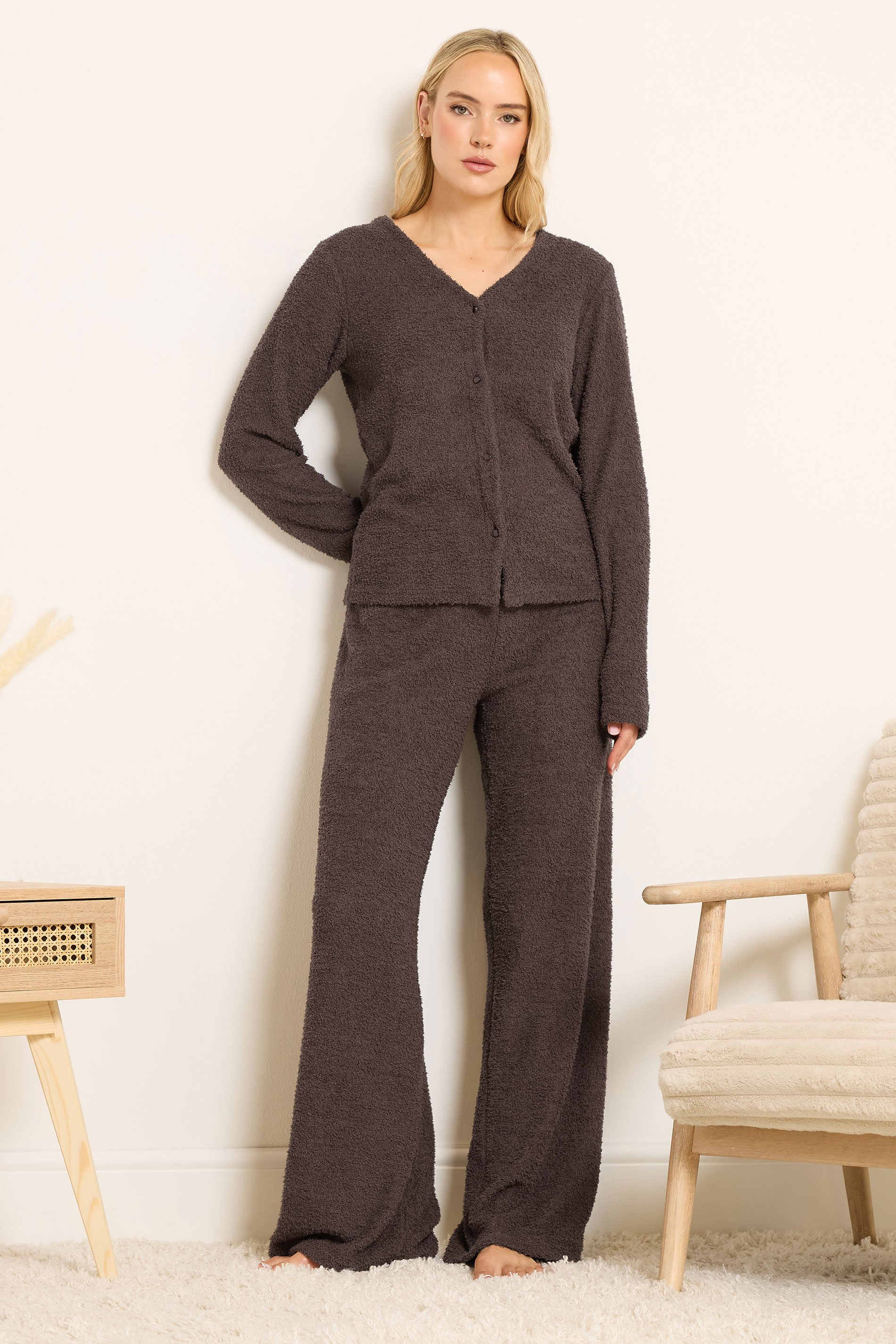 LTS Tall Women's Chocolate Brown Chenille Cardigan | Long Tall Sally 3