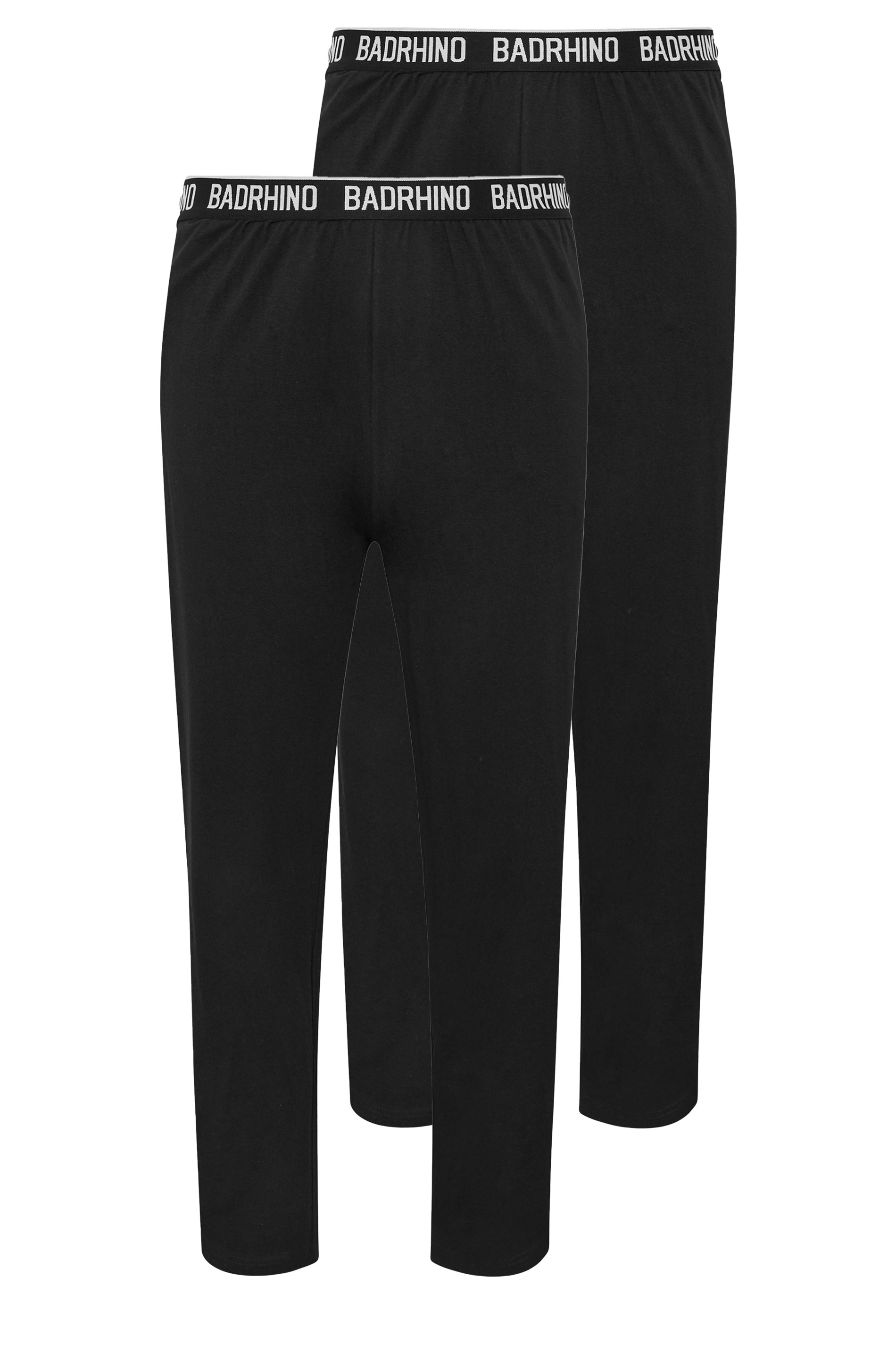 BadRhino Big & Tall 2 PACK Black Lounge Trousers | BadRhino 3