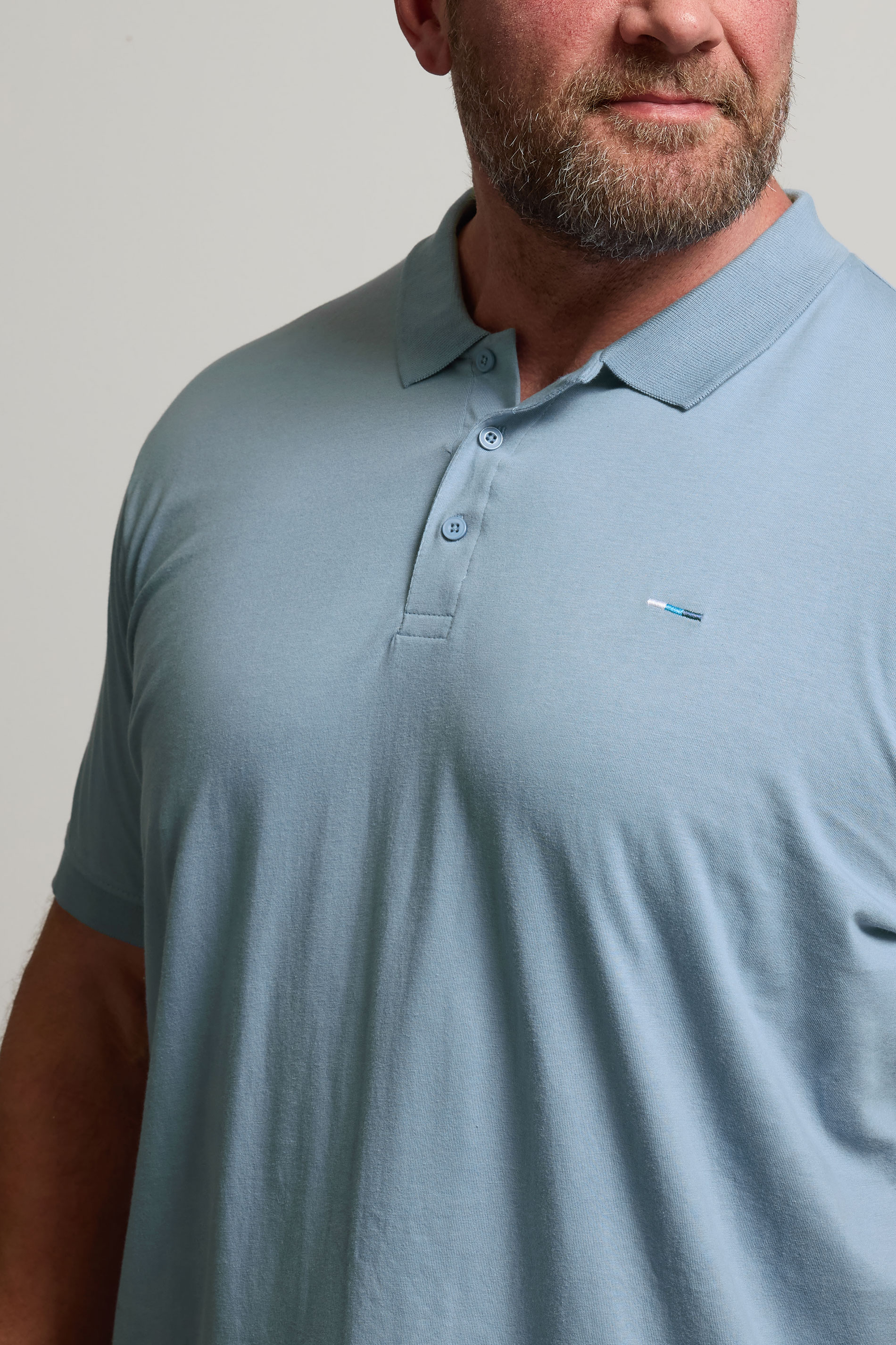 BadRhino Big & Tall Blue Jersey Polo Shirt | BadRhino 4