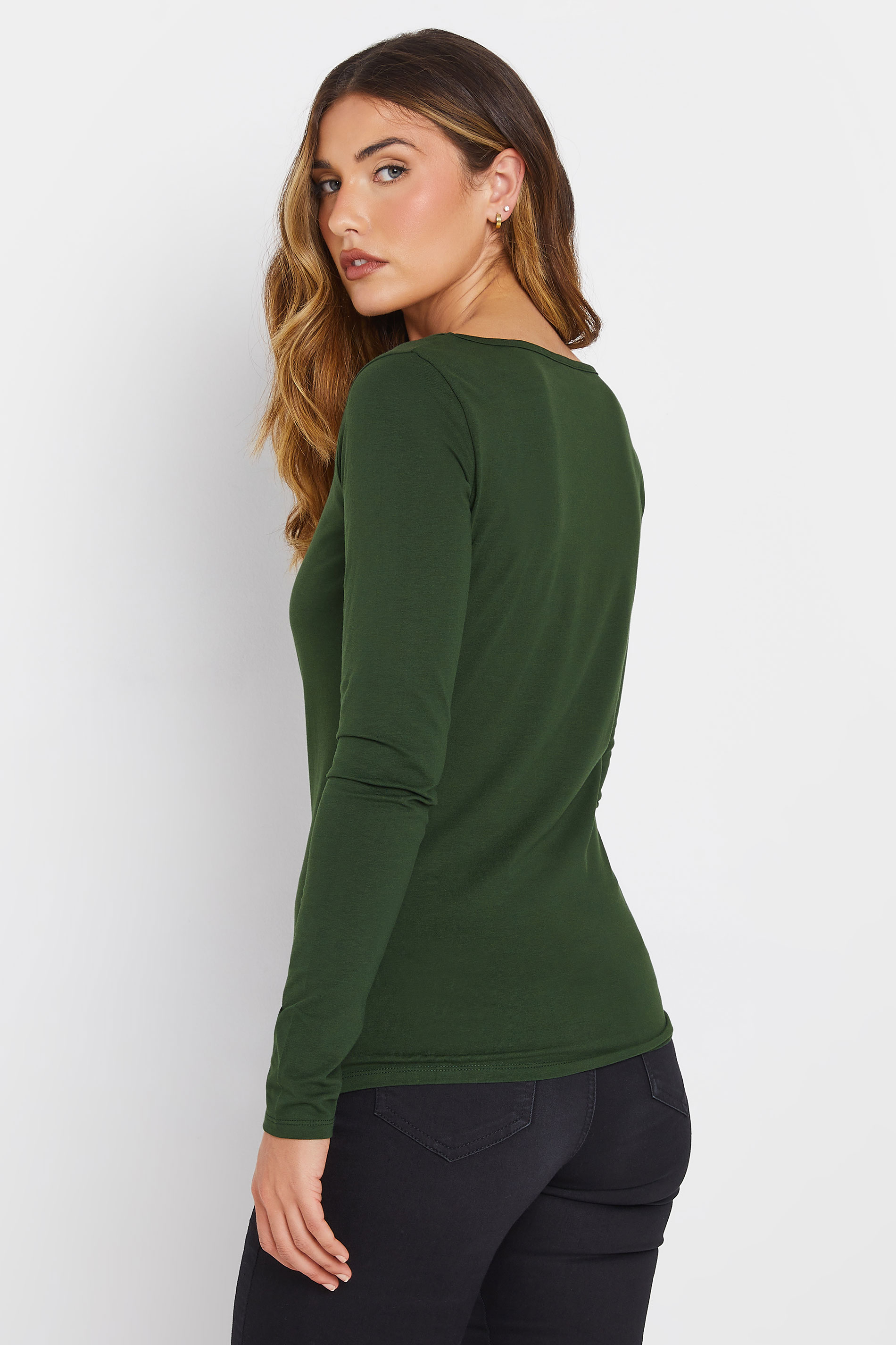 LTS Tall 2 PACK Green & Brown Square Neck Tops | Long Tall Sally 5