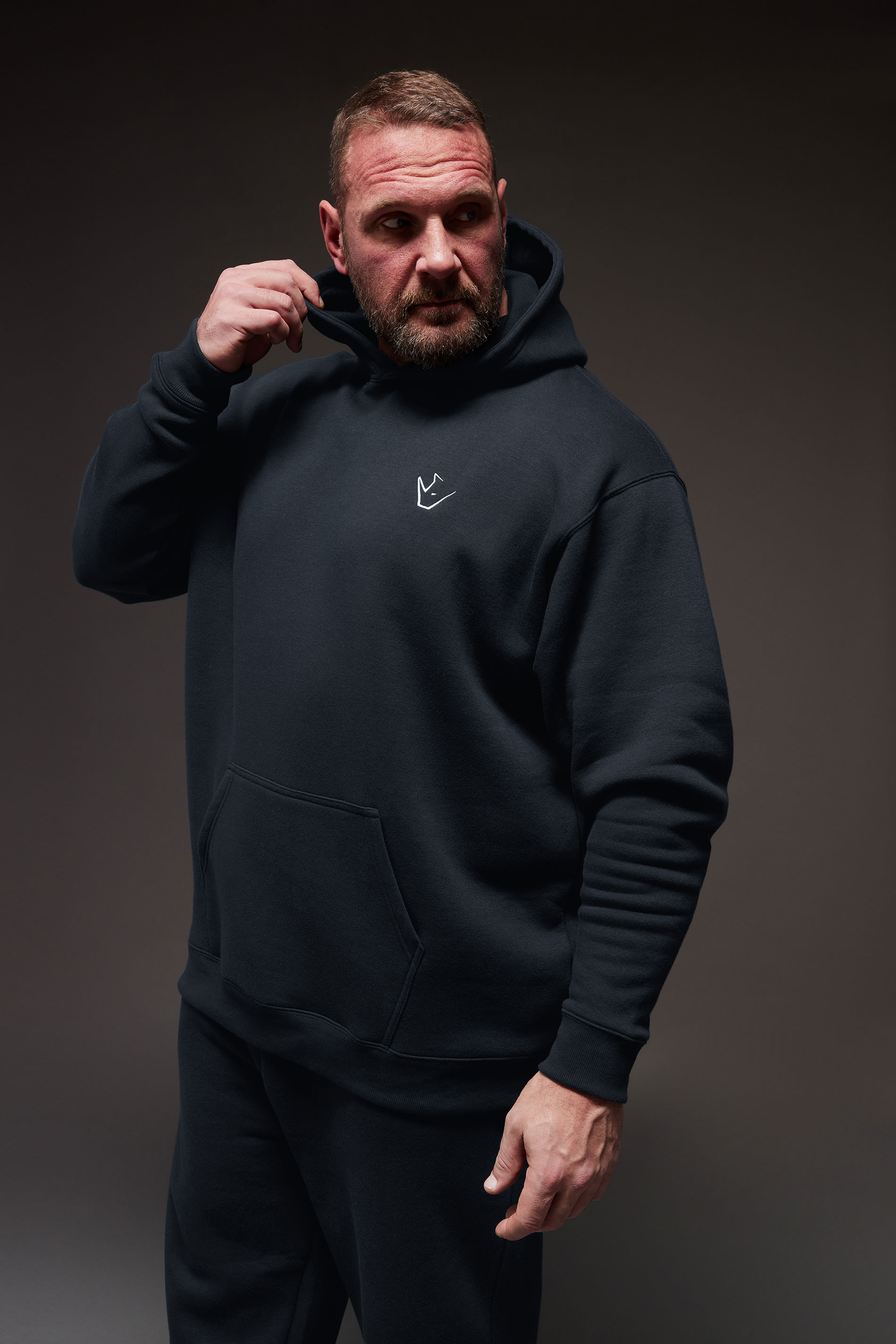 IronRhino Big & Tall Navy Blue 'Rest Day' Hoodie | BadRhino 1