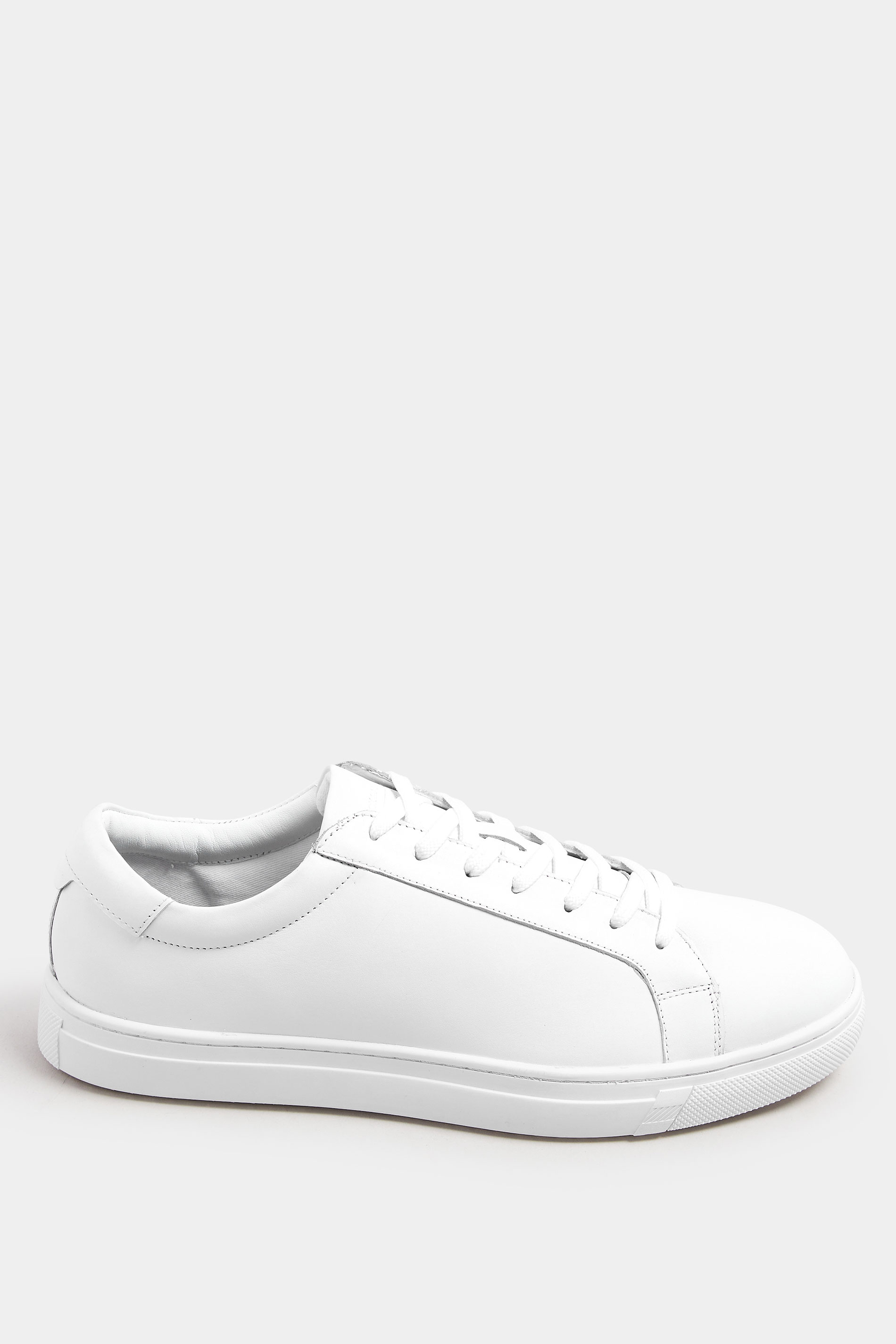 JACK & JONES White Leather Trainers | BadRhino 2