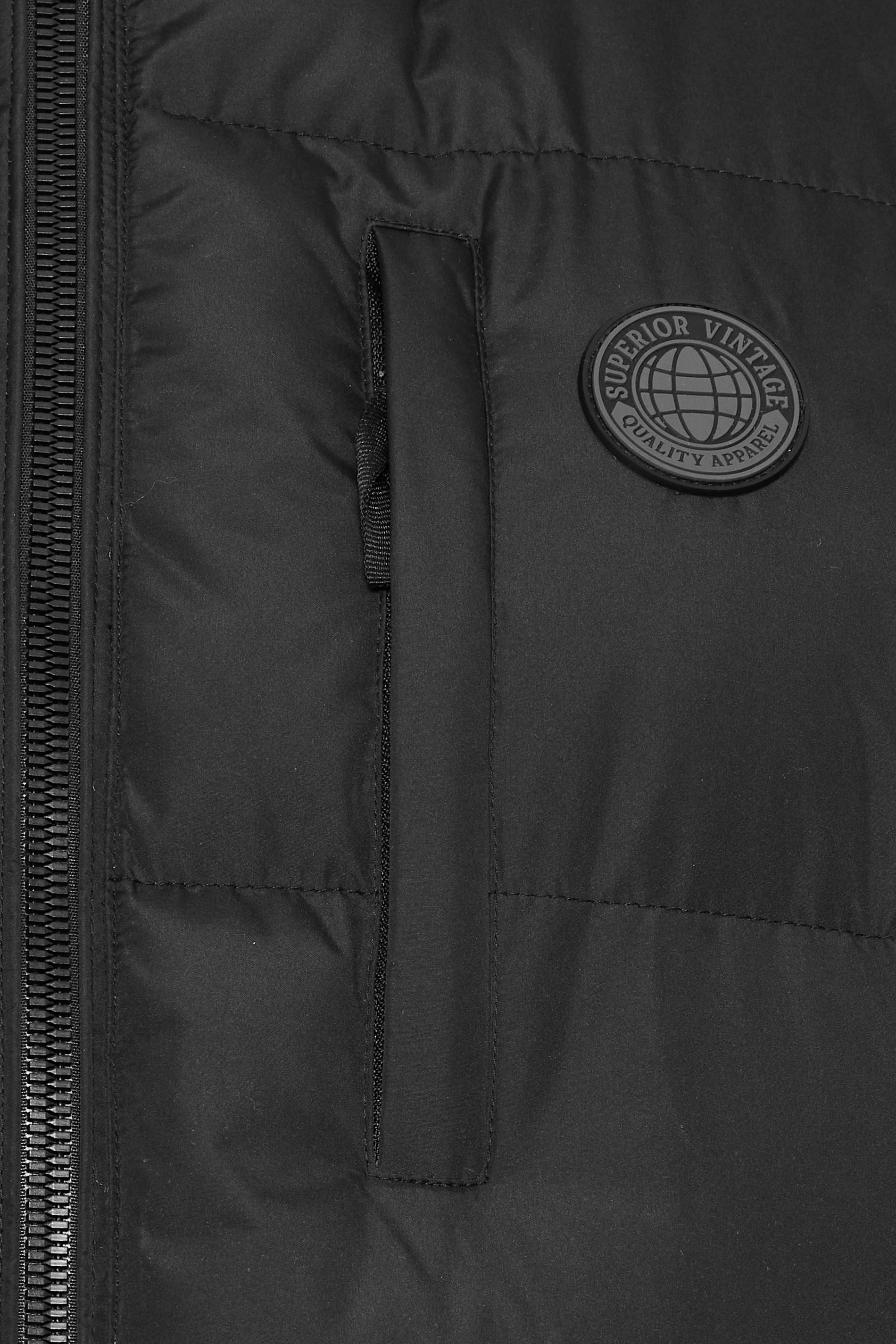 BadRhino Big & Tall Black Zip Through Gilet | BadRhino 2