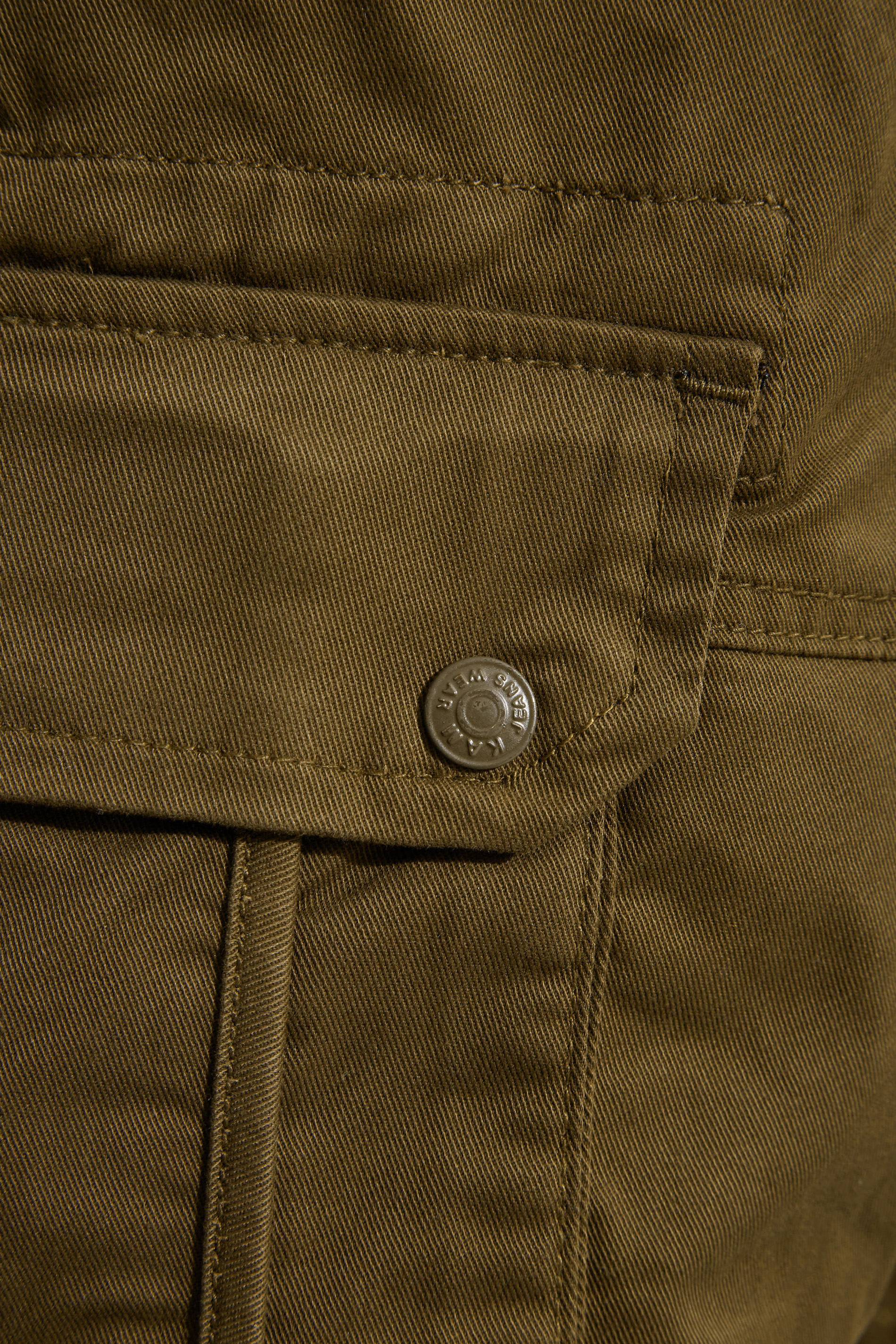 KAM Khaki Green Canvas Cargo Shorts | BadRhino 2