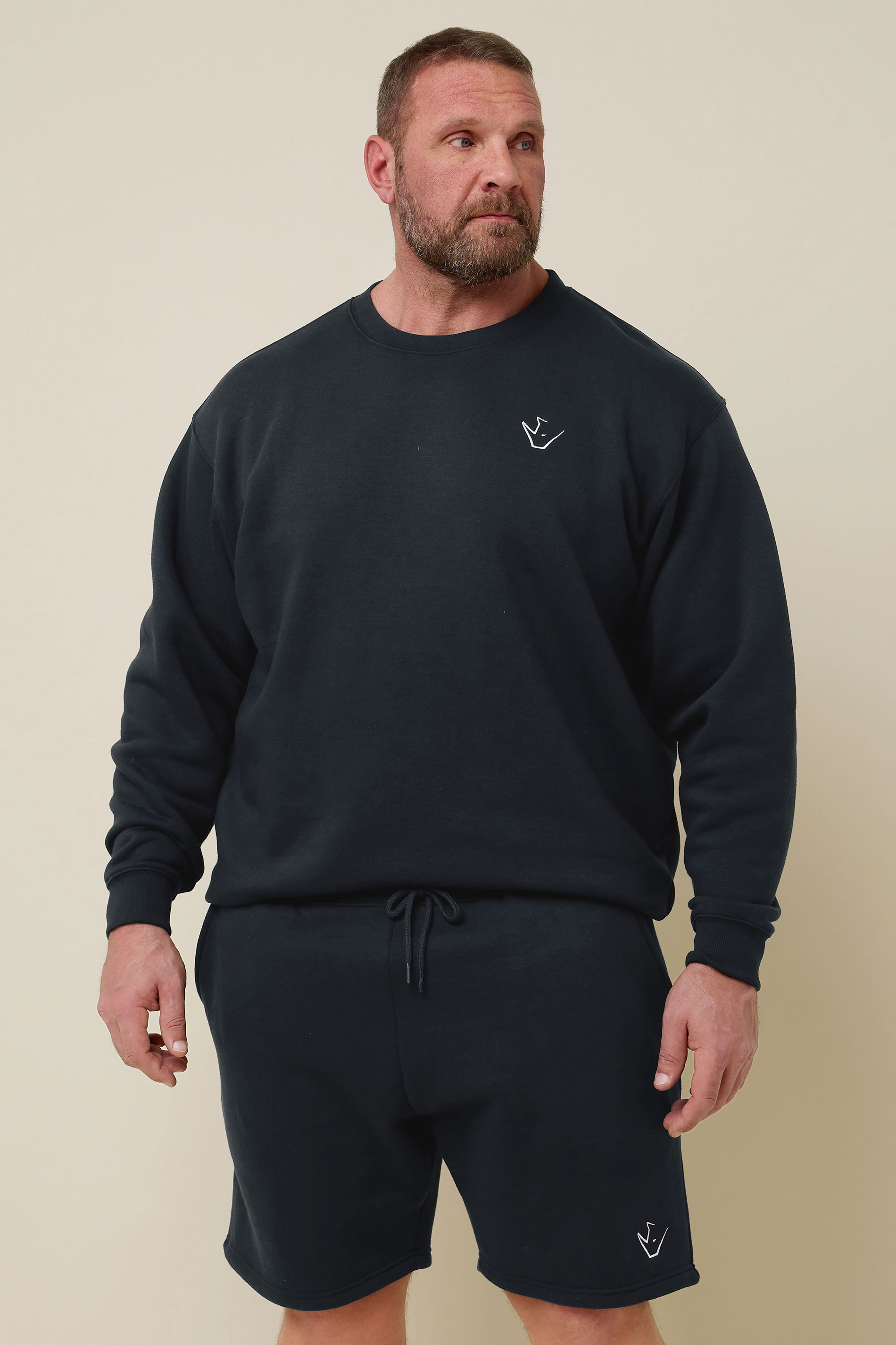 IronRhino Big & Tall Navy Blue 'Rest Day' Shorts | BadRhino 3