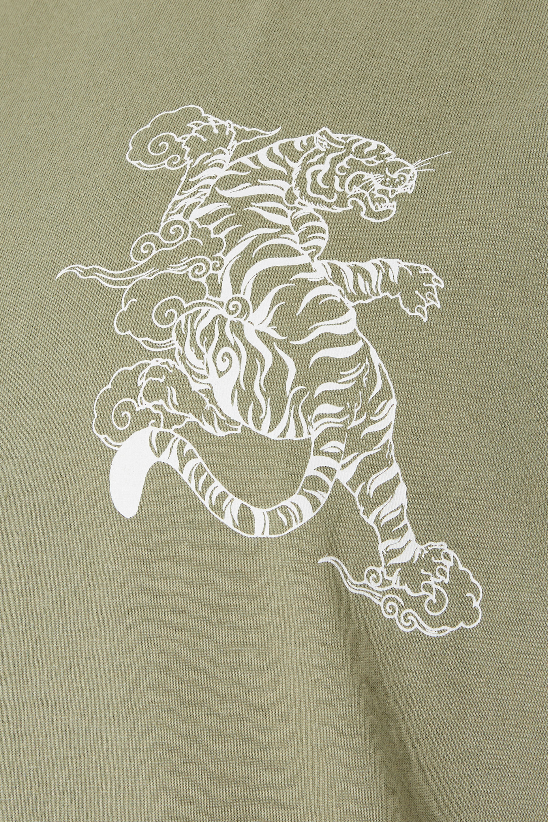 BadRhino Big & Tall Basil Green Tiger Graphic Vest Top | BadRhino 8