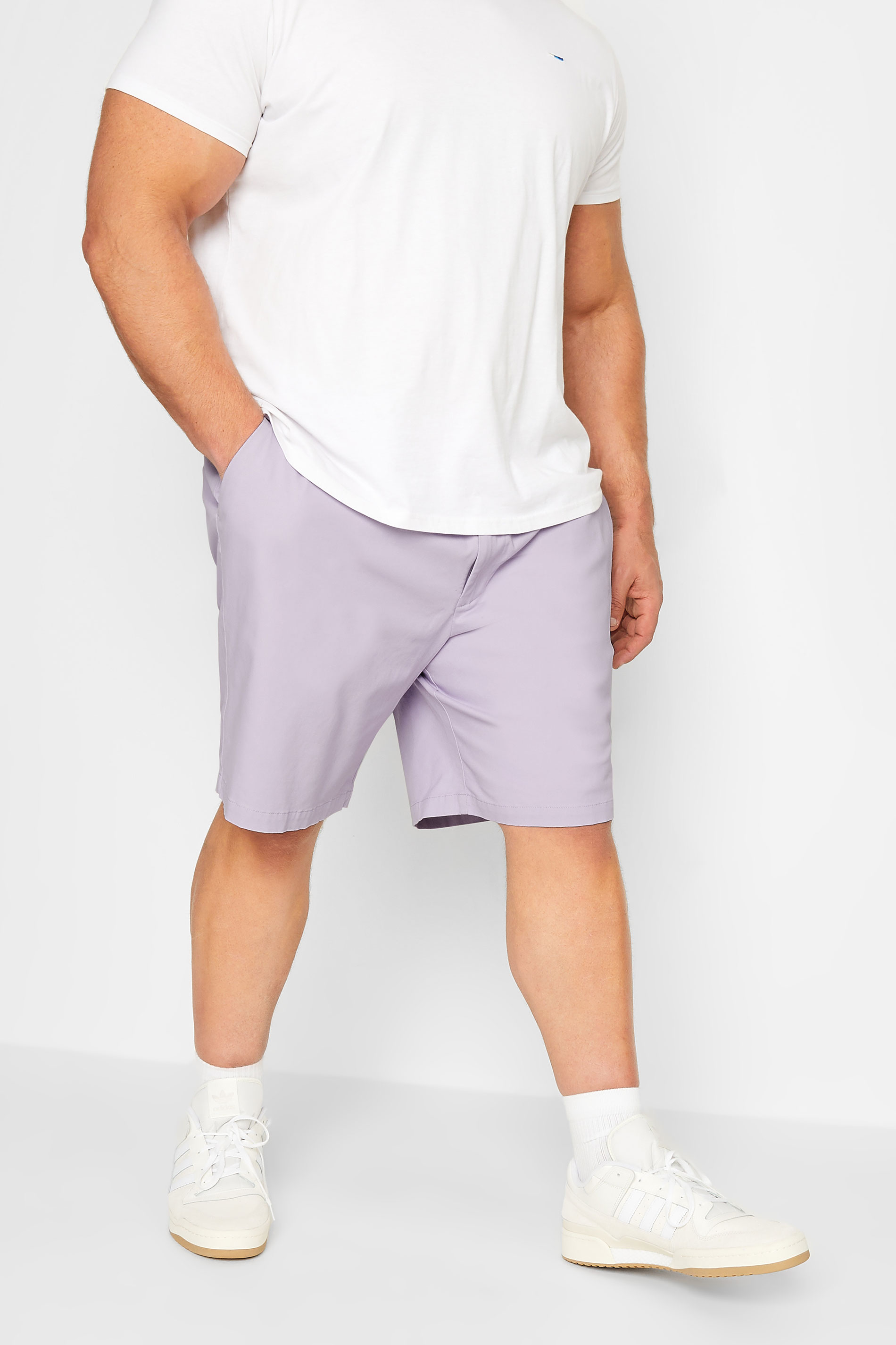 BadRhino Big & Tall Purple Stretch Chino Shorts | BadRhino 1