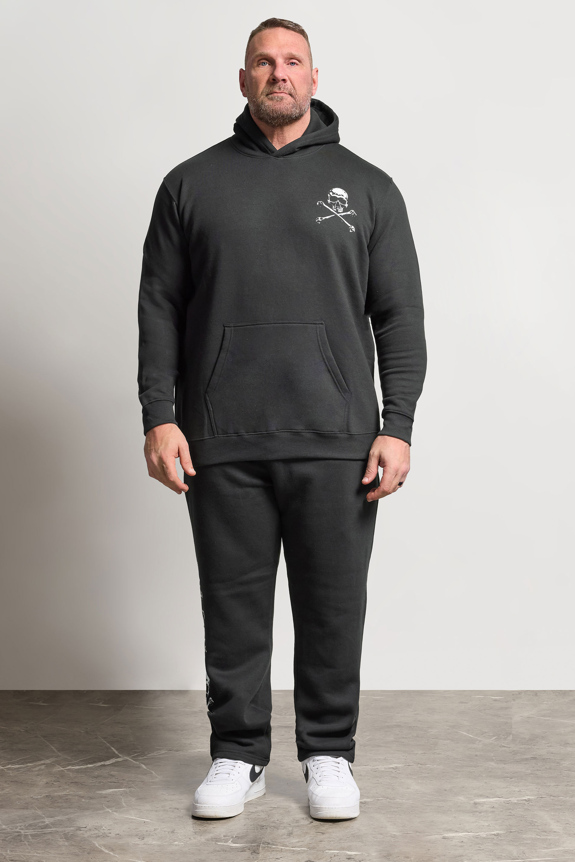 BadRhino Big & Tall Black Skull Graphic Hoodie | BadRhino 2