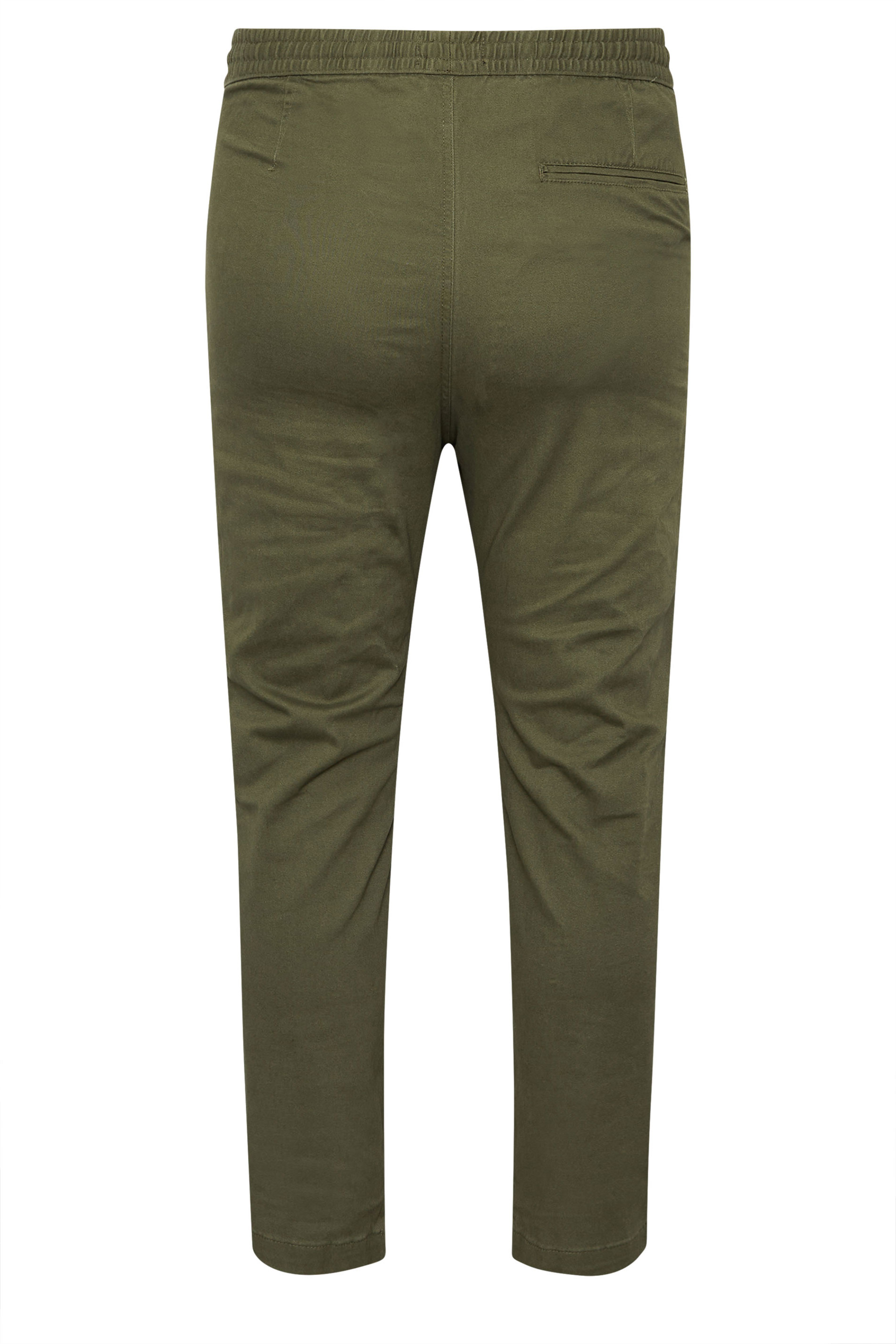 BadRhino Big & Tall Olive Green Elasticated Waist Chinos | BadRhino 7